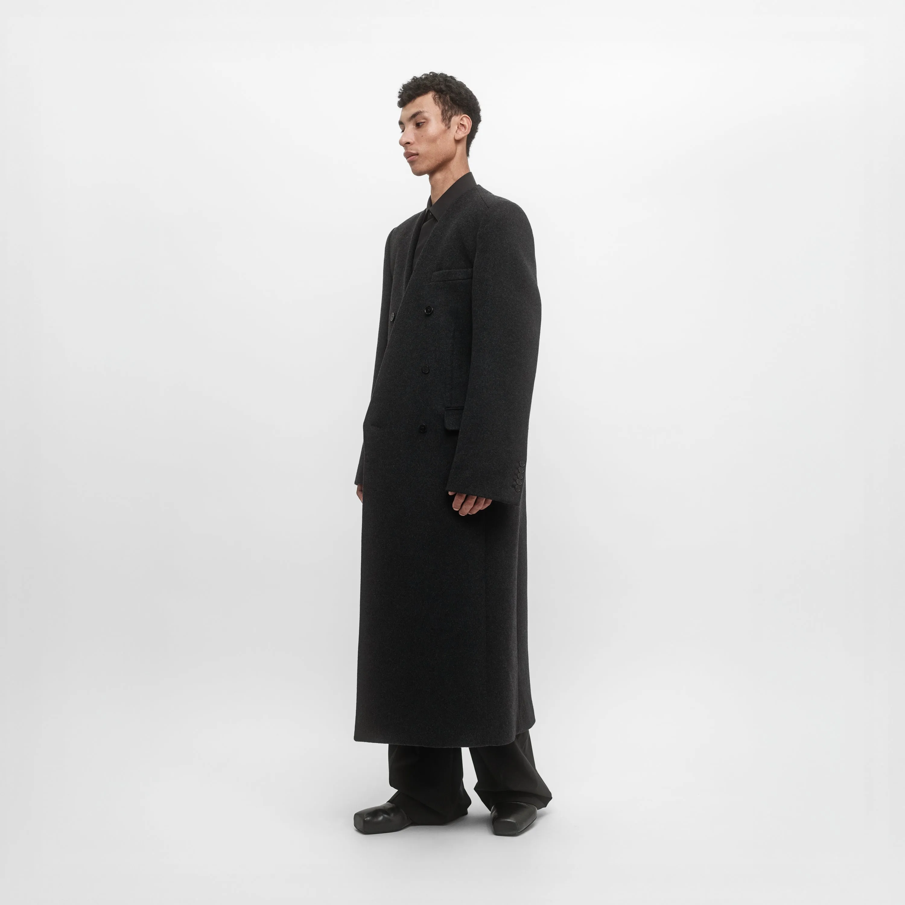 MINIMALIST DOUBLE BREASTED TAILORED COAT sold by ALAINPAUL product image thumbnail 5