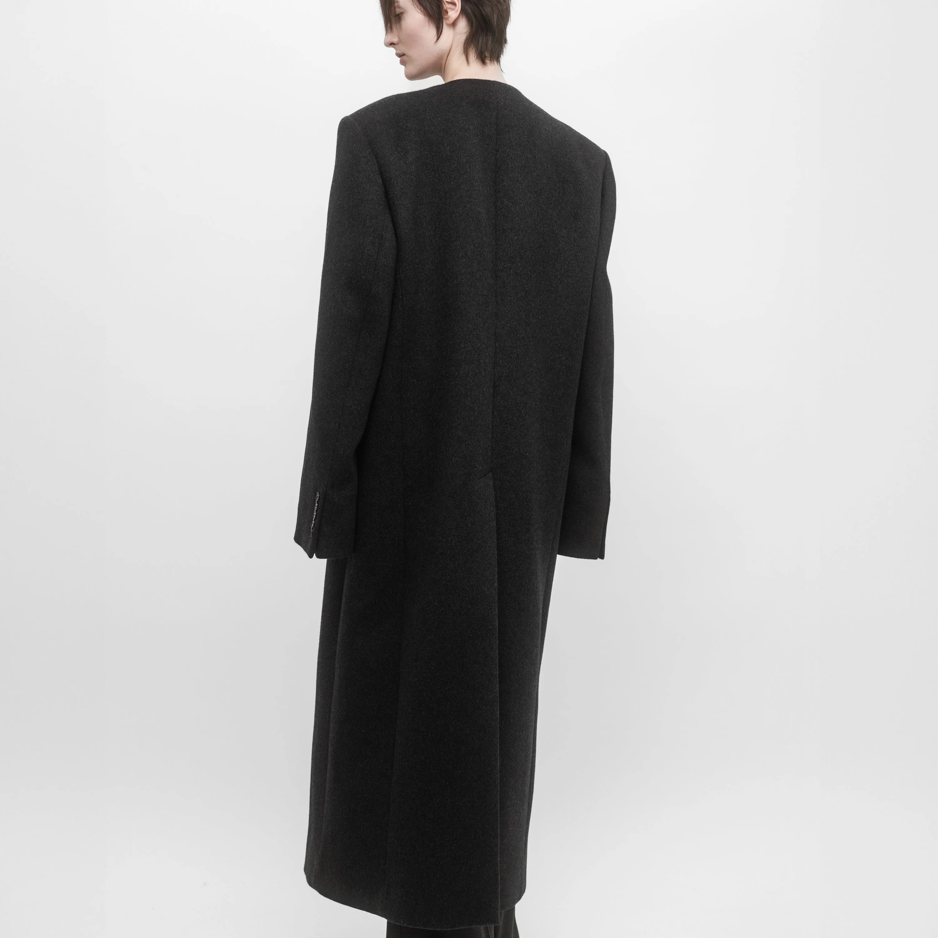 MINIMALIST DOUBLE BREASTED TAILORED COAT sold by ALAINPAUL product image thumbnail 4