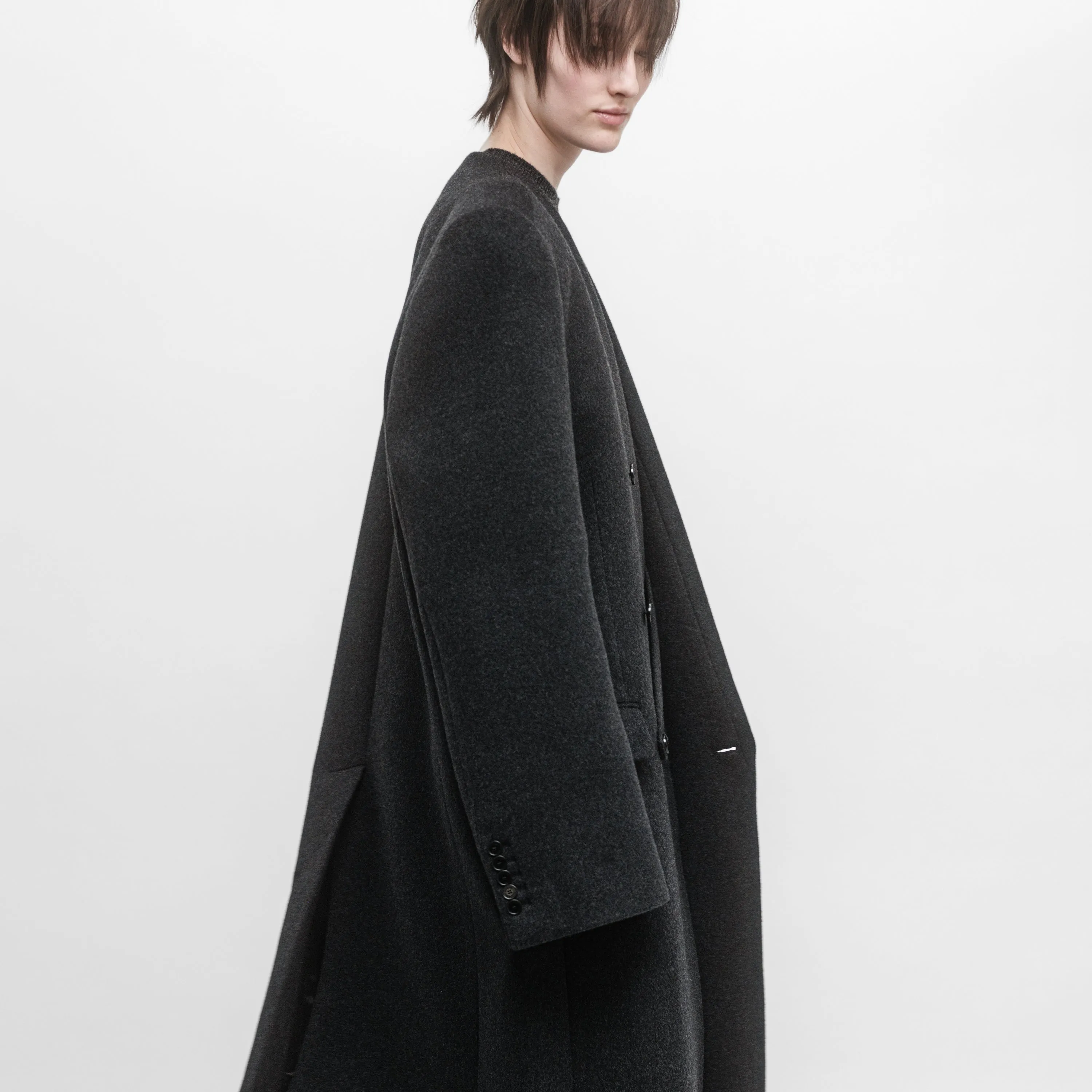 MINIMALIST DOUBLE BREASTED TAILORED COAT sold by ALAINPAUL product image thumbnail 2