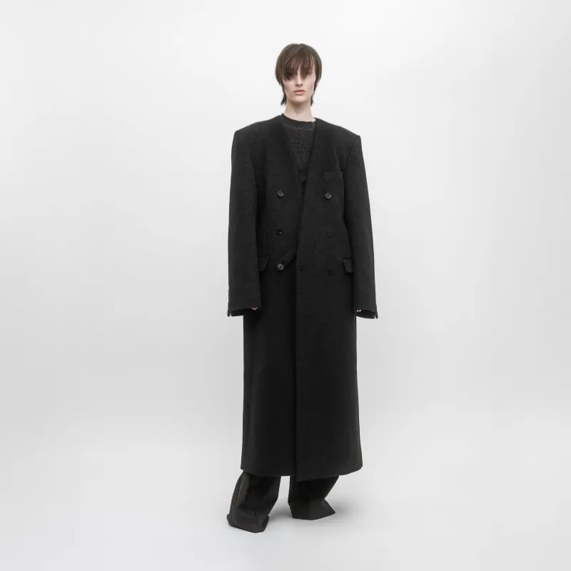 MINIMALIST DOUBLE BREASTED TAILORED COAT made by ALAINPAUL