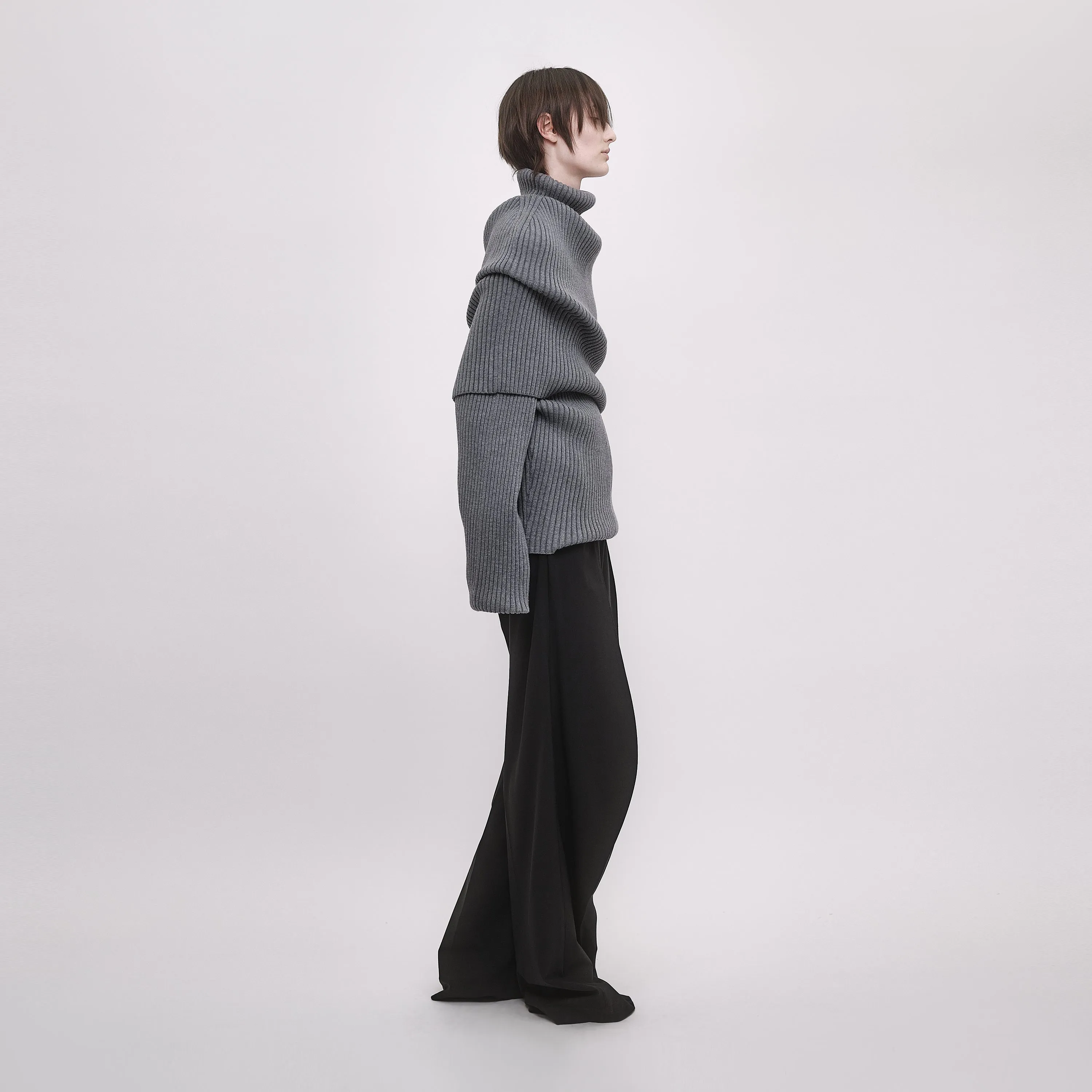 LAYERED RIB KNIT TURTLENECK sold by ALAINPAUL product image thumbnail 3