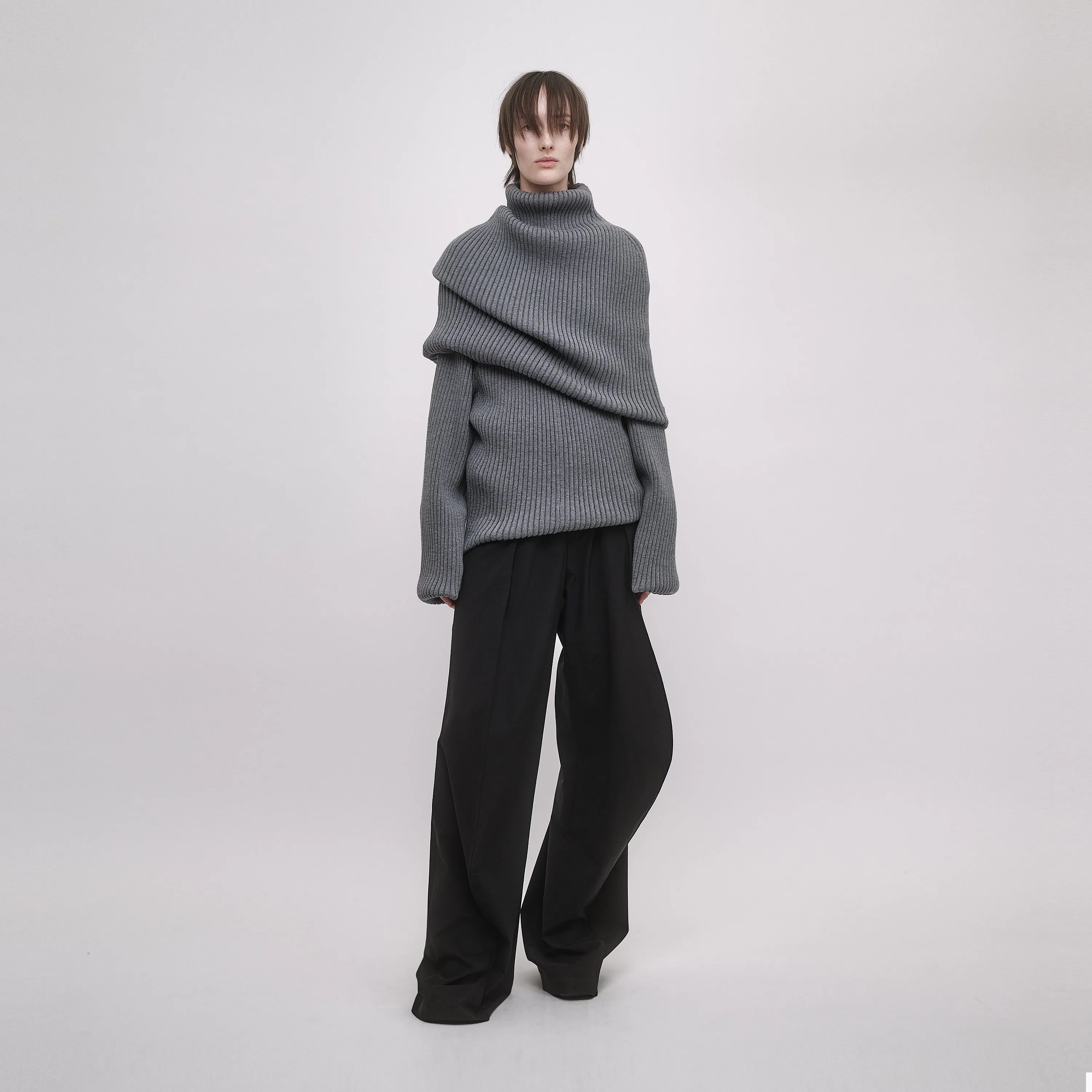 LAYERED RIB KNIT TURTLENECK sold by ALAINPAUL
