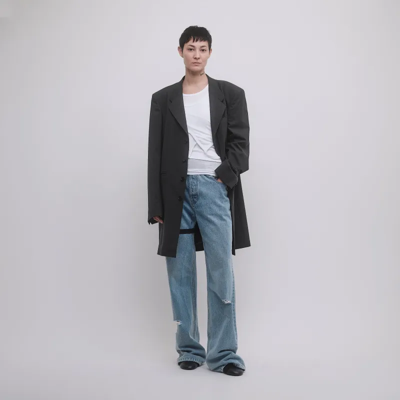 90'S SINGLE BREASTED LONG TAILORED JACKET made by ALAINPAUL