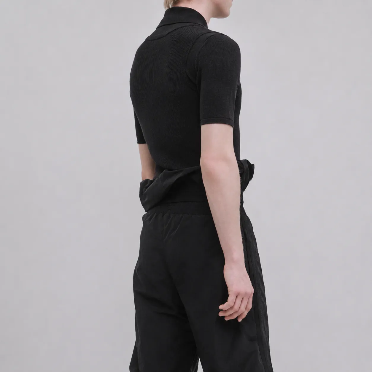 TROMPE L'ŒIL LAYERED KNIT POLO sold by ALAINPAUL product image thumbnail 2
