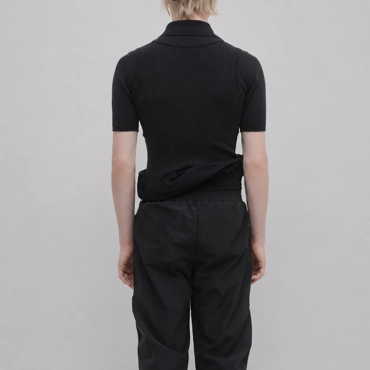 TROMPE L'ŒIL LAYERED KNIT POLO sold by ALAINPAUL product image thumbnail 4