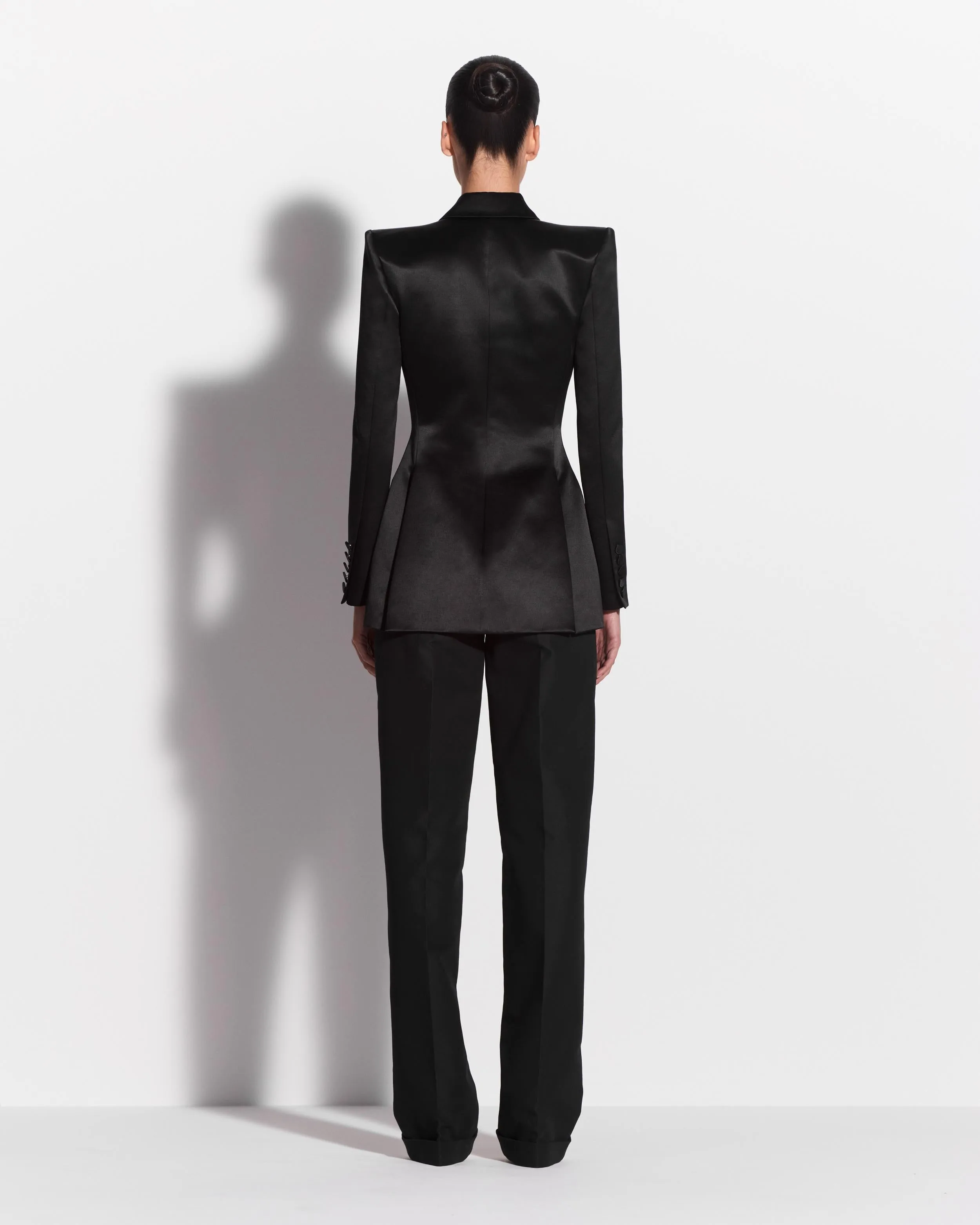 Single Breasted Fitted Blazer in Duchess Satin sold by Alex Perry product image thumbnail 2