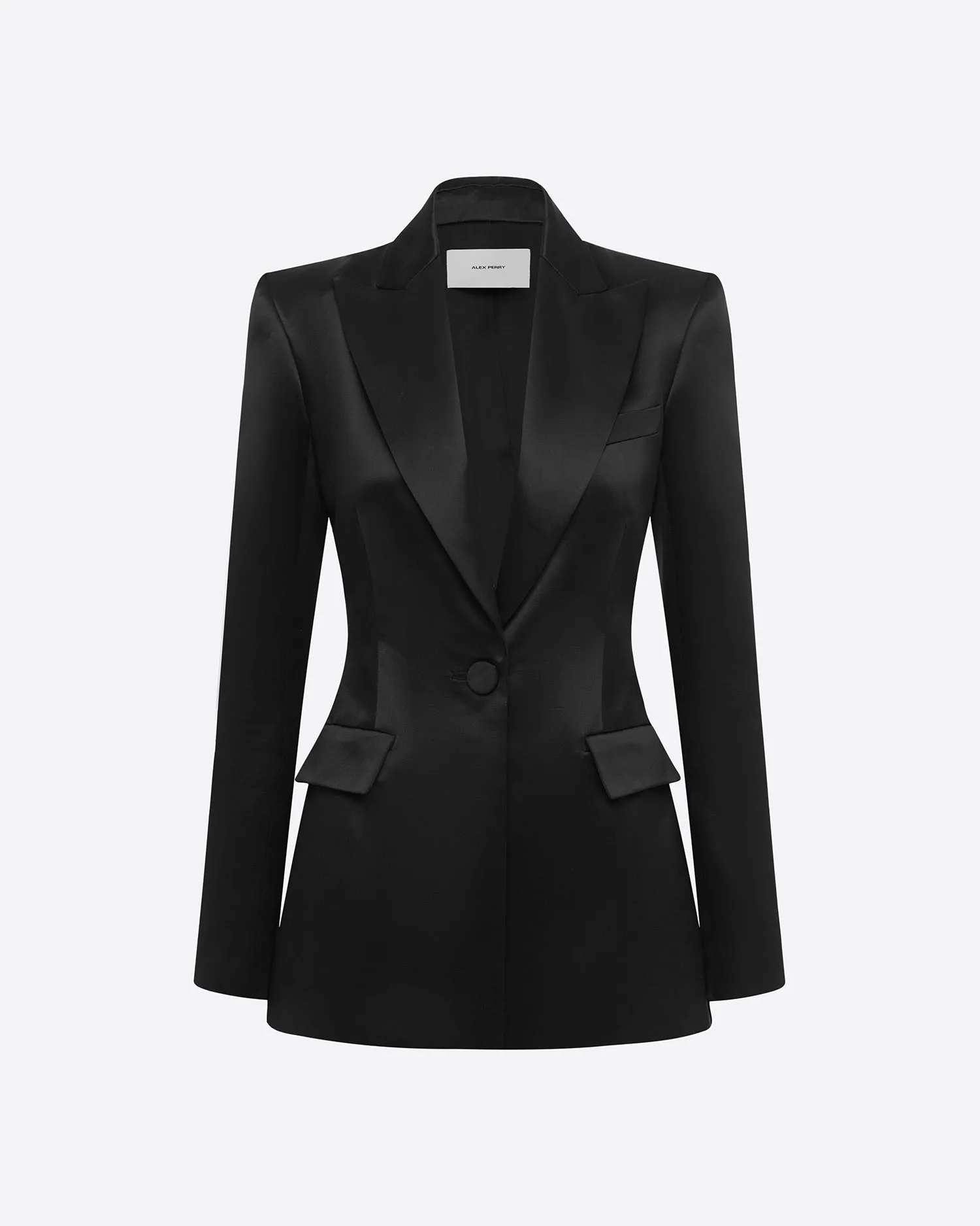 Single Breasted Fitted Blazer in Duchess Satin sold by Alex Perry product image thumbnail 3
