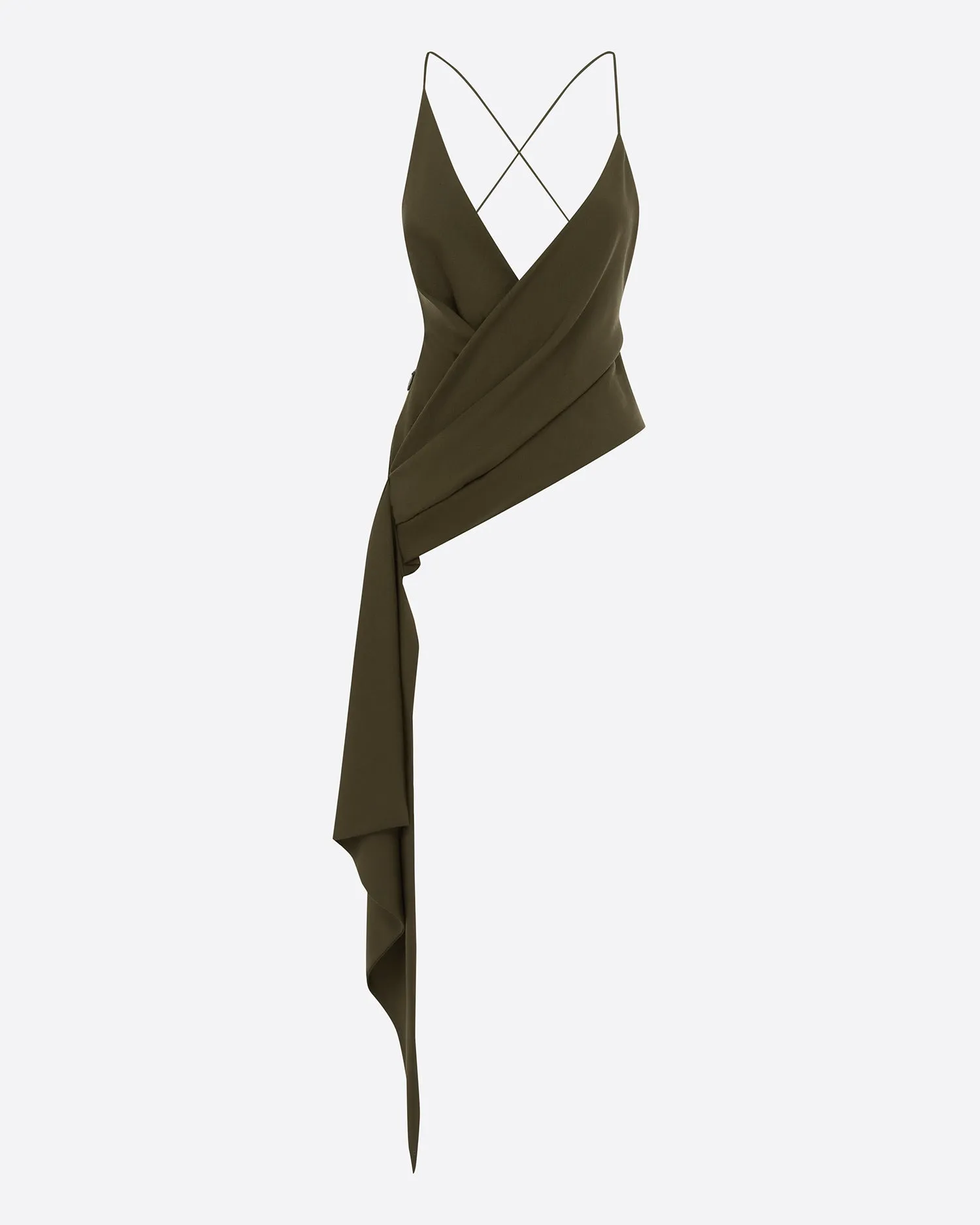 Bikini Wrap Top in Wool Suiting sold by Alex Perry product image thumbnail 3