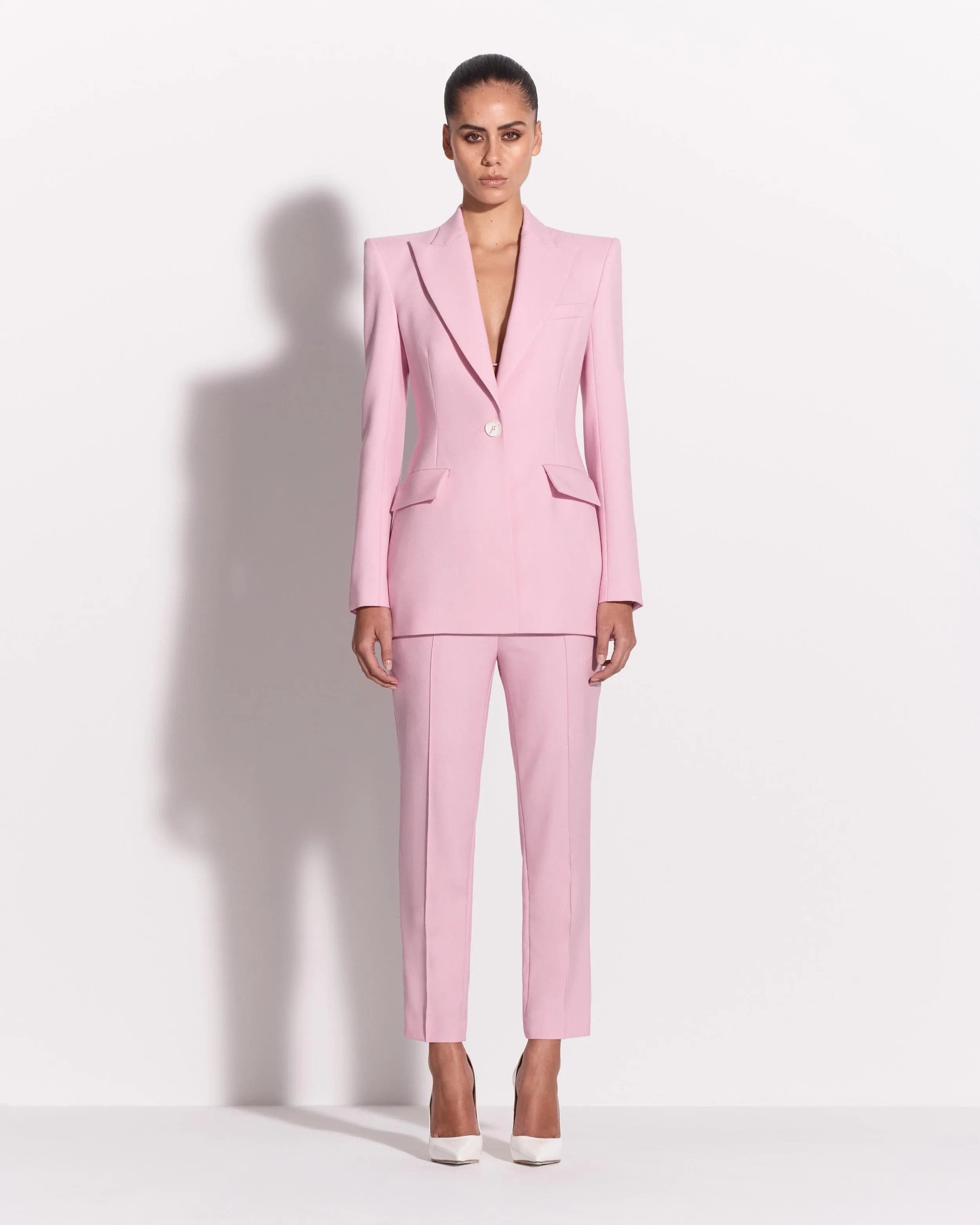 Single Breasted Fitted Blazer in Wool Suiting sold by Alex Perry