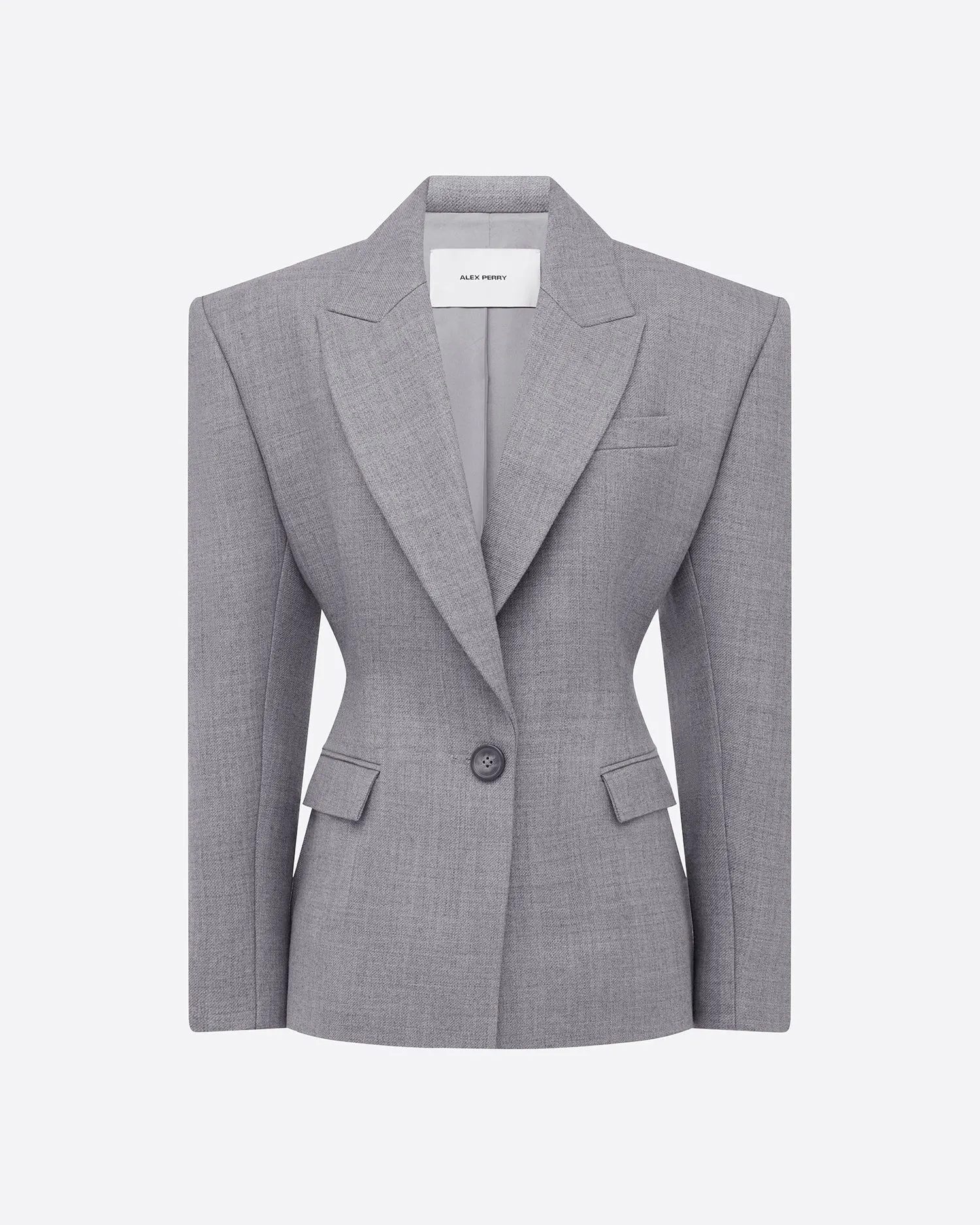 Single Breasted Contour Blazer in Wool Suiting sold by Alex Perry product image thumbnail 2