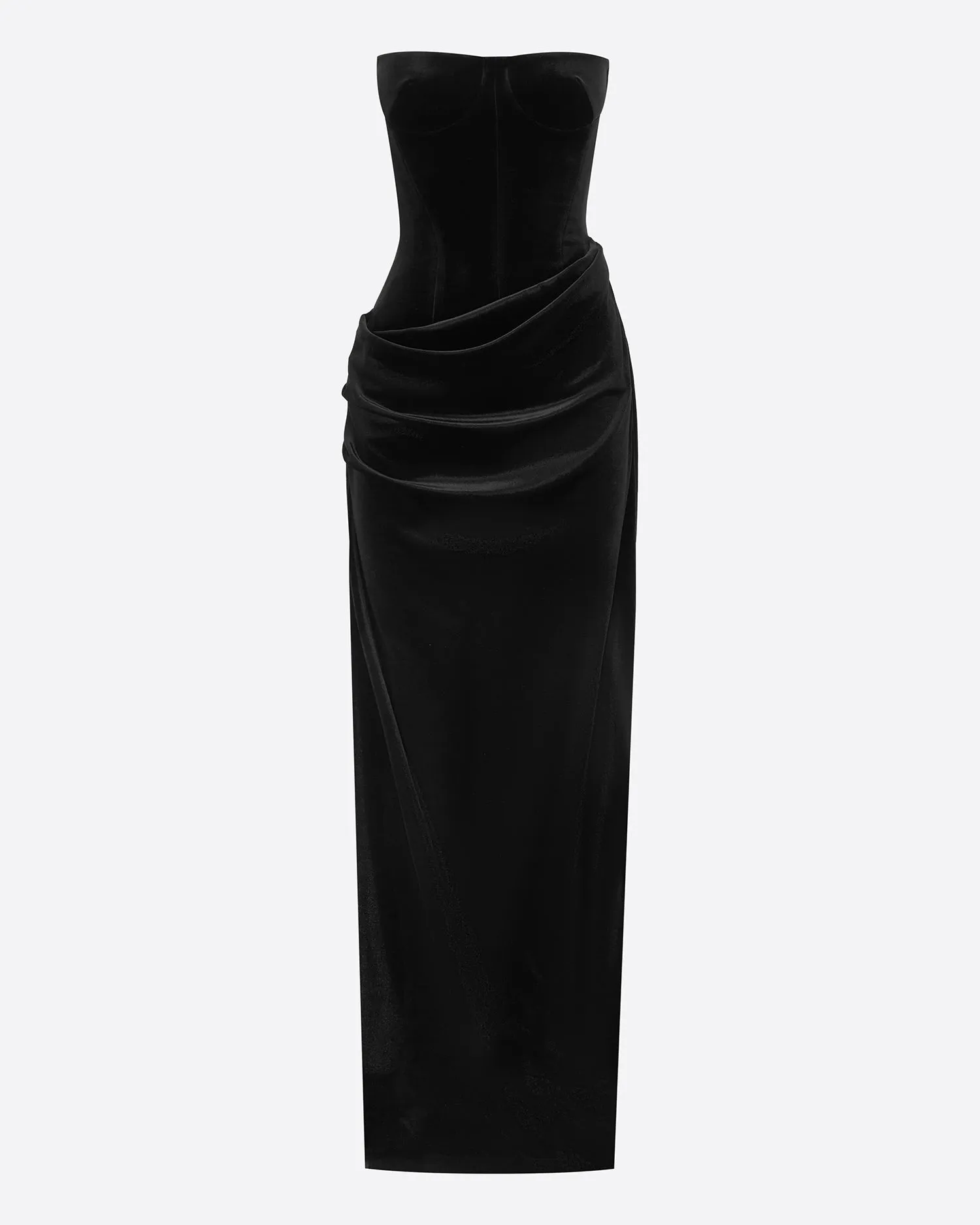 Strapless Drape Column in Velvet sold by Alex Perry product image thumbnail 4