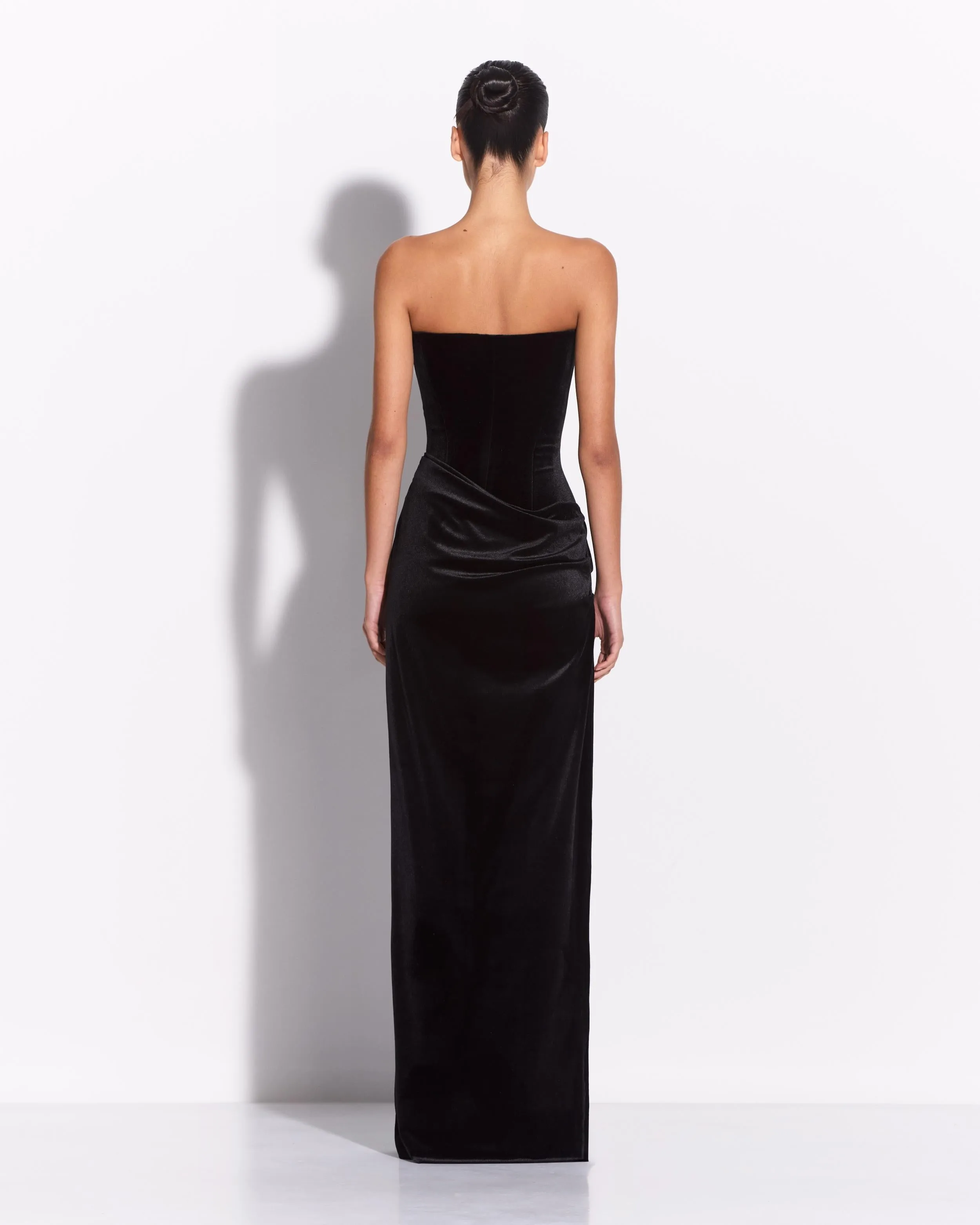 Strapless Drape Column in Velvet sold by Alex Perry product image thumbnail 2