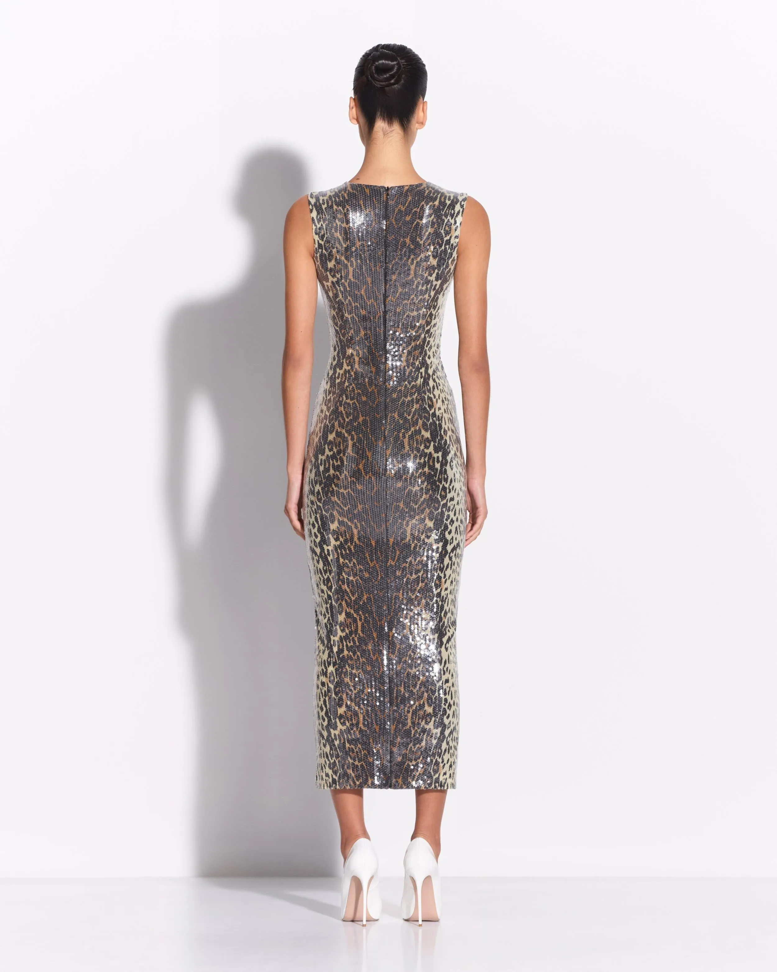Sleeveless Dress in Sequin Stretch Mesh sold by Alex Perry product image thumbnail 2