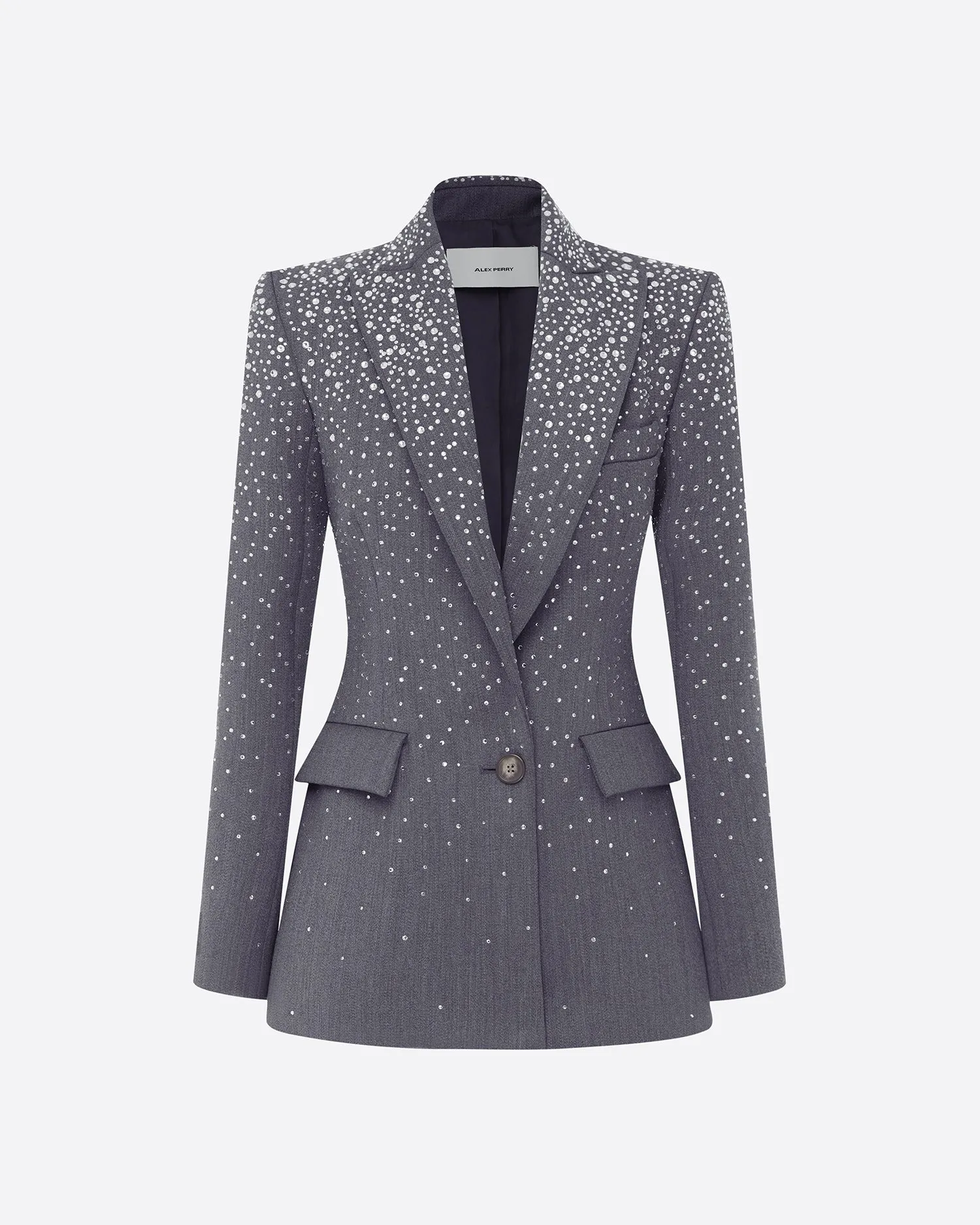 Single Breasted Fitted Blazer in Crystal Suiting sold by Alex Perry product image thumbnail 3