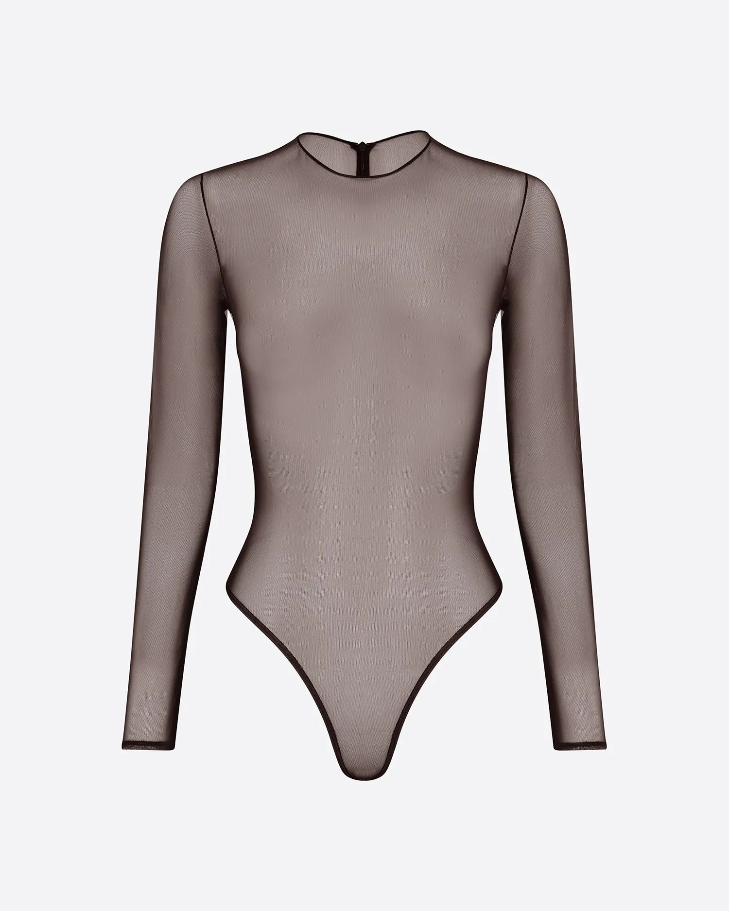Long Sleeve Bodysuit in Fine Mesh sold by Alex Perry product image thumbnail 4