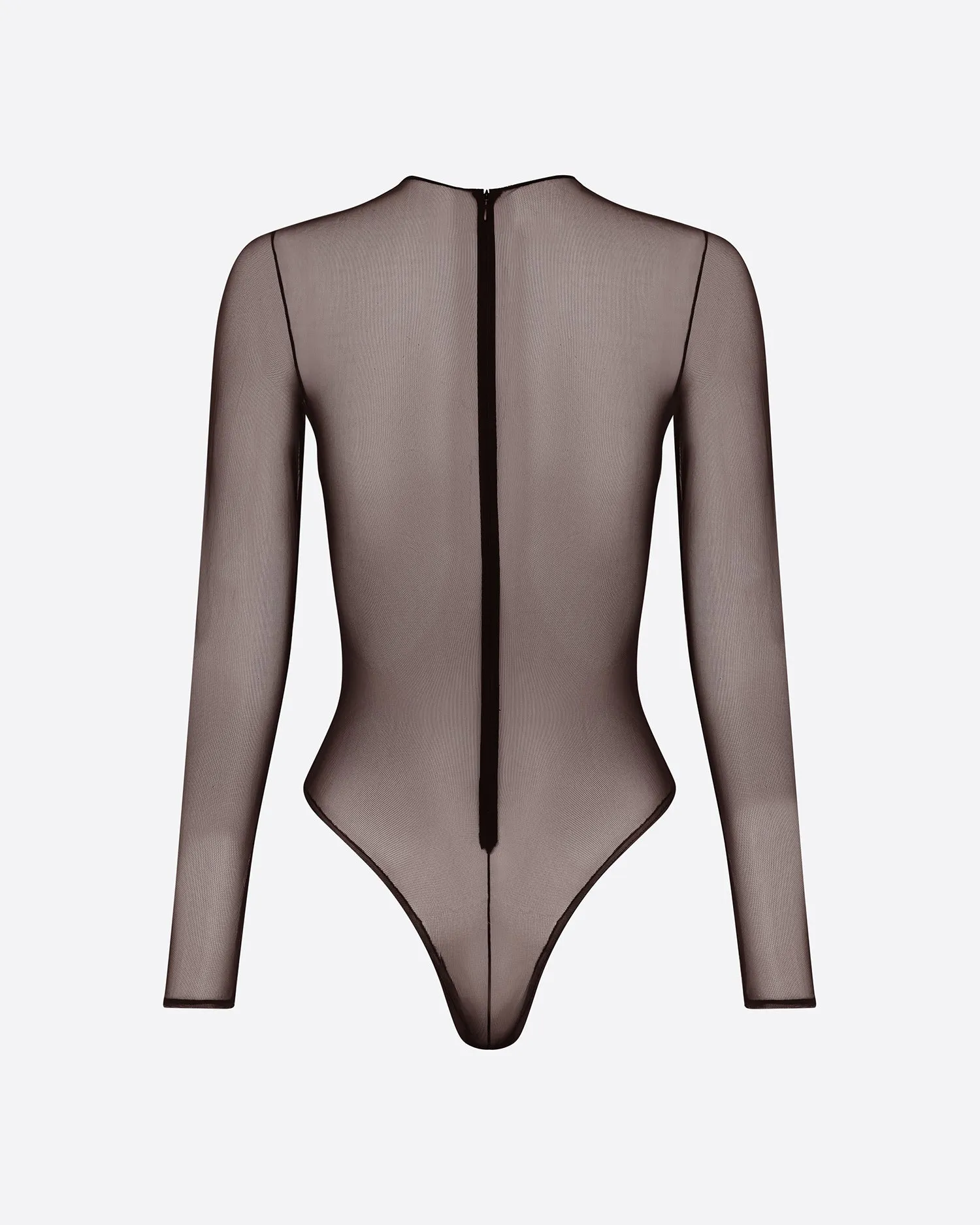 Long Sleeve Bodysuit in Fine Mesh sold by Alex Perry product image thumbnail 3
