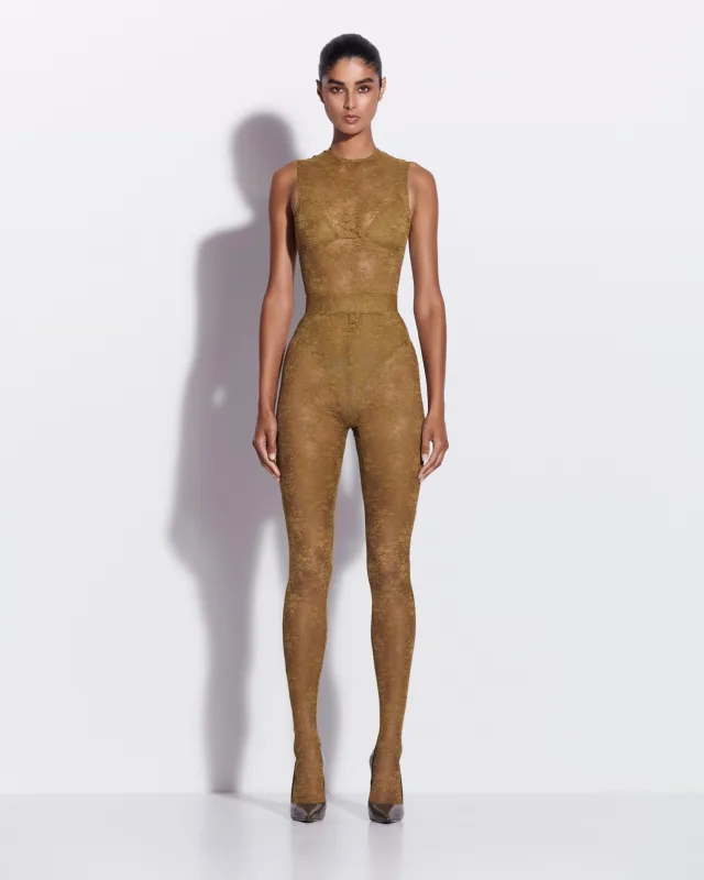 Sleeveless Bodysuit in Lace made by Alex Perry