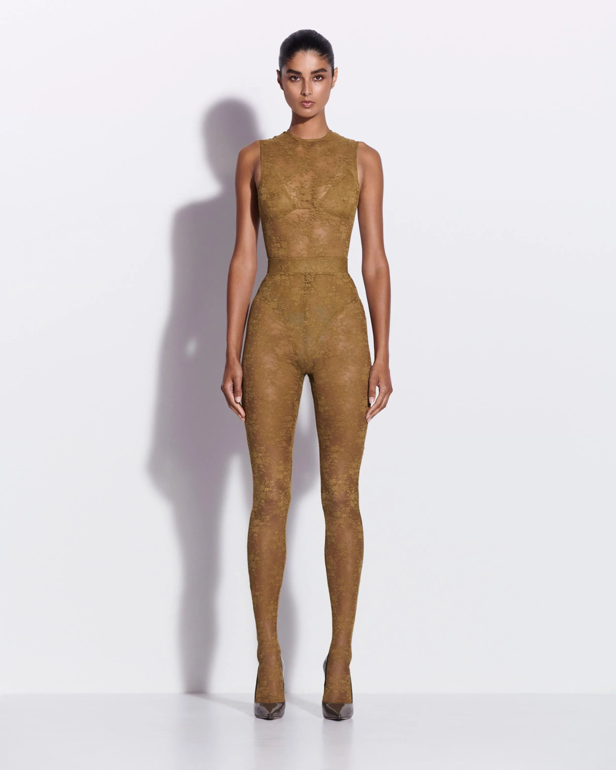 Sleeveless Bodysuit in Lace sold by Alex Perry