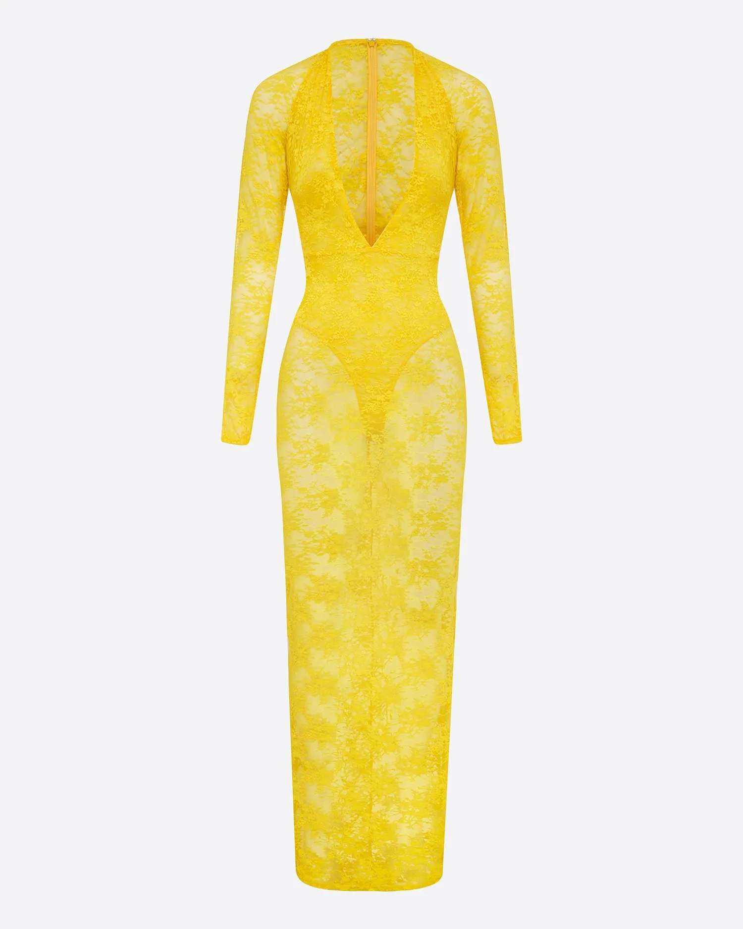 Long Sleeve Halter Column in Lace sold by Alex Perry product image thumbnail 4