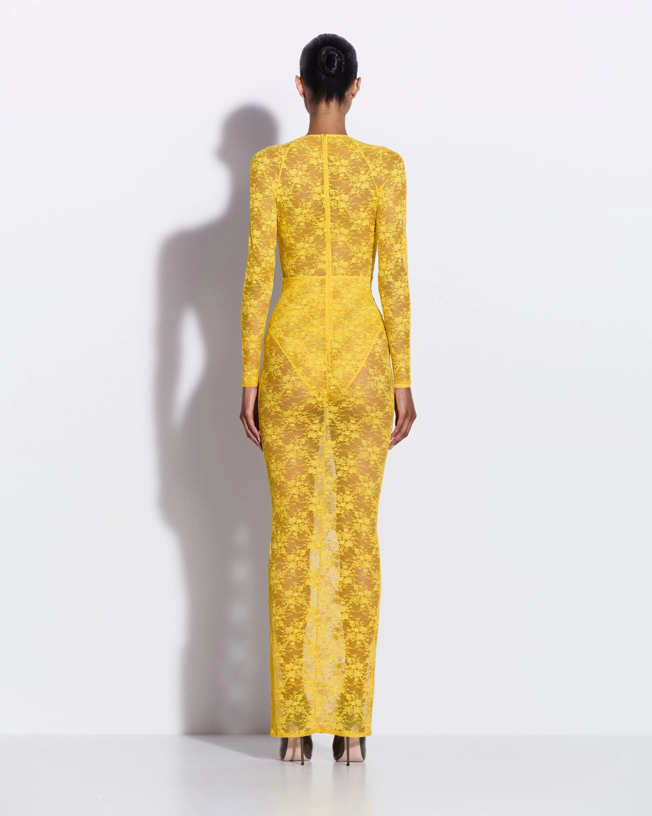Long Sleeve Halter Column in Lace sold by Alex Perry product image thumbnail 2