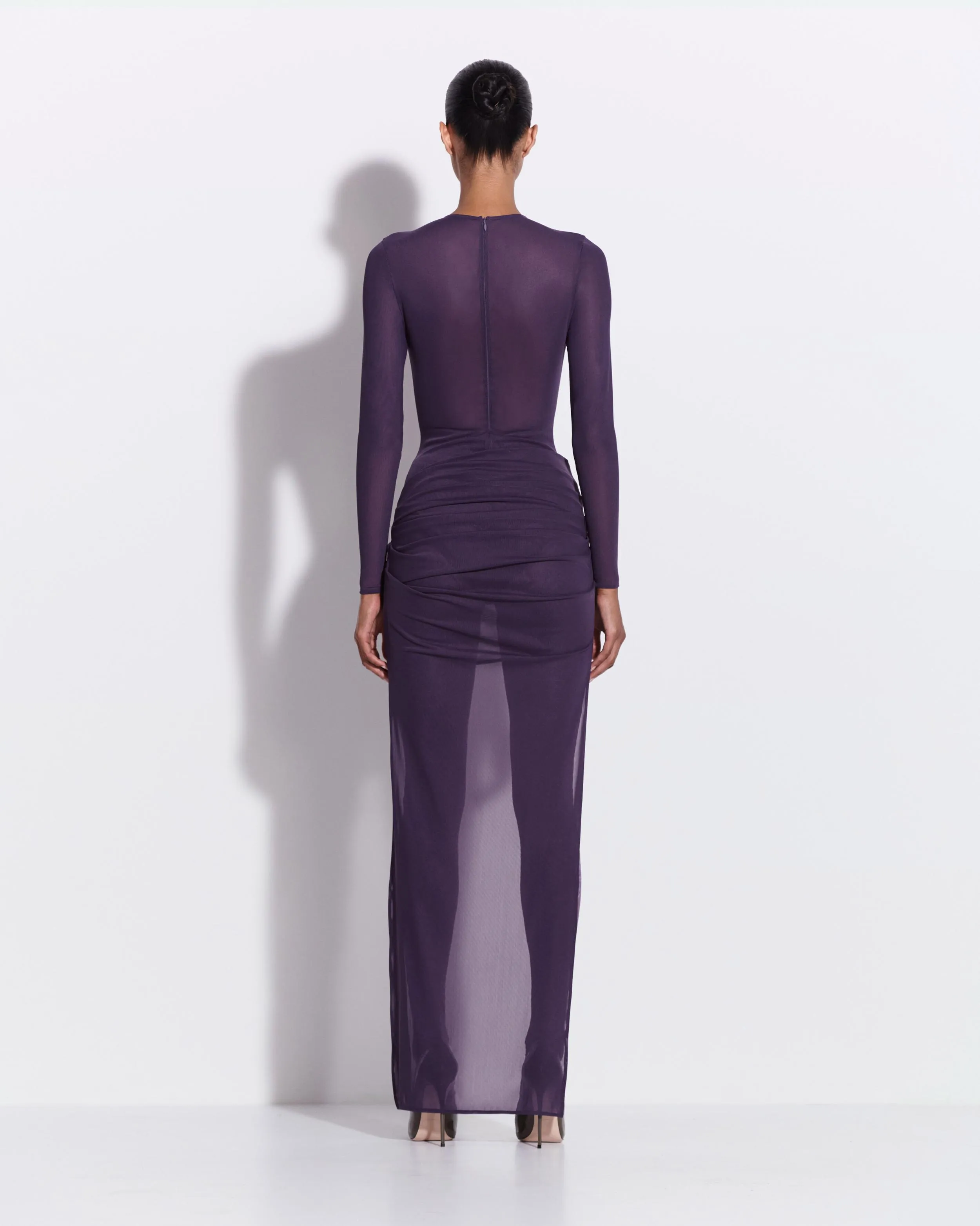 Long Sleeve Bodysuit in Stretch Mesh sold by Alex Perry product image thumbnail 2
