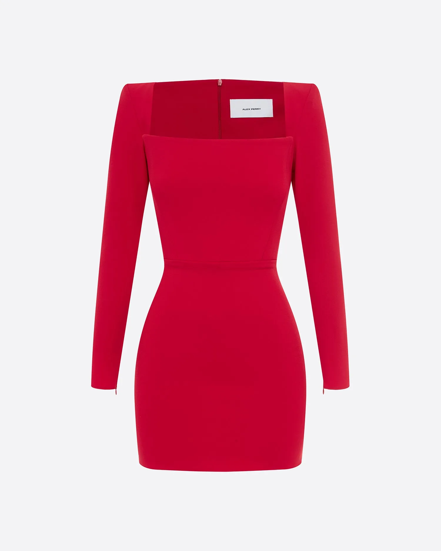 Long Sleeve Mini Dress in Stretch Crepe sold by Alex Perry product image thumbnail 4