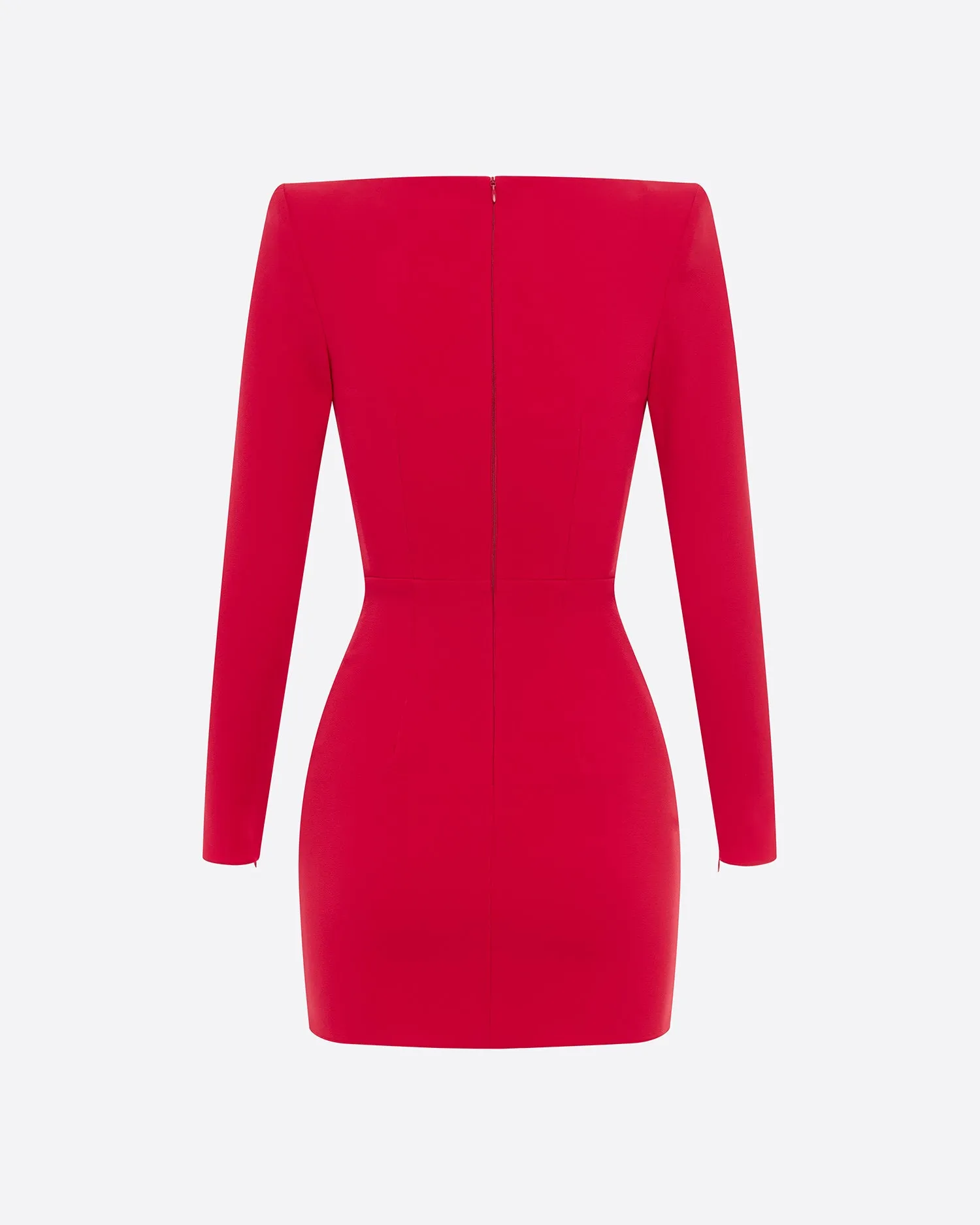 Long Sleeve Mini Dress in Stretch Crepe sold by Alex Perry product image thumbnail 3