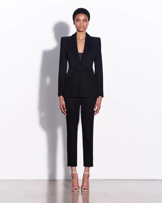 Crop Trouser in Suede made by Alex Perry