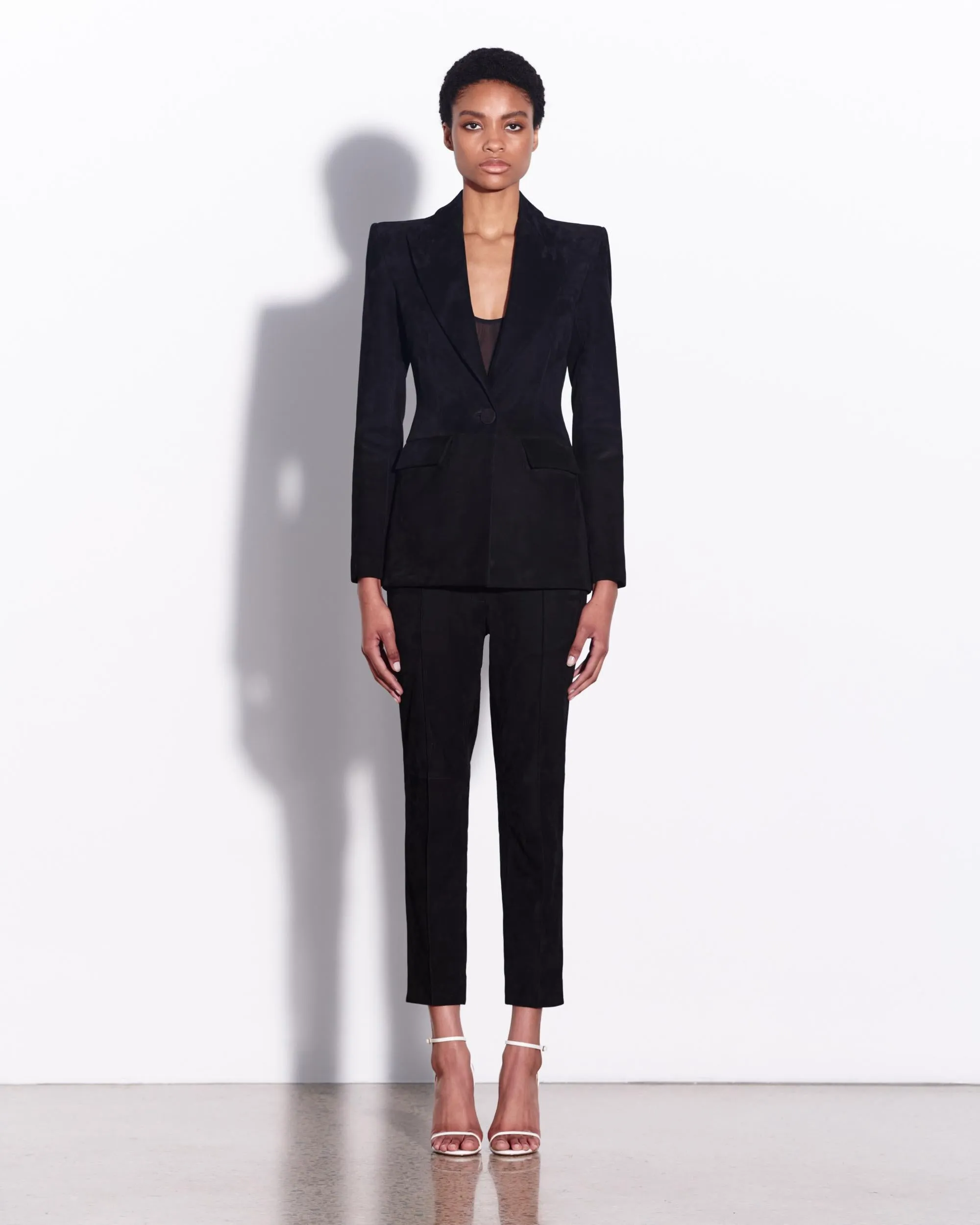 Crop Trouser in Suede sold by Alex Perry