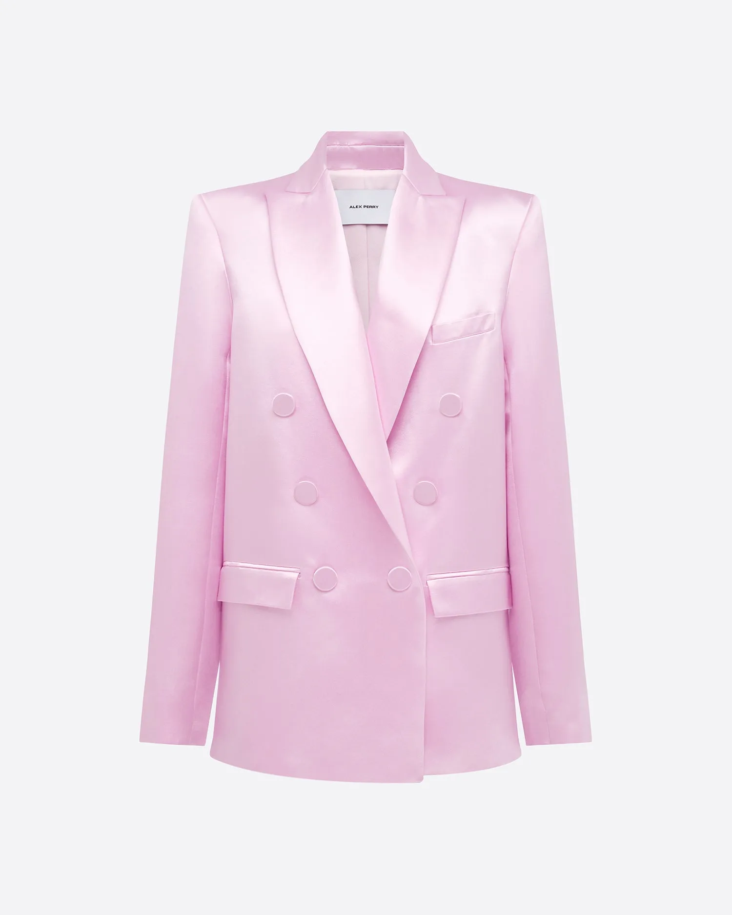 Double Breasted Oversize Blazer in Duchess Satin sold by Alex Perry product image thumbnail 3