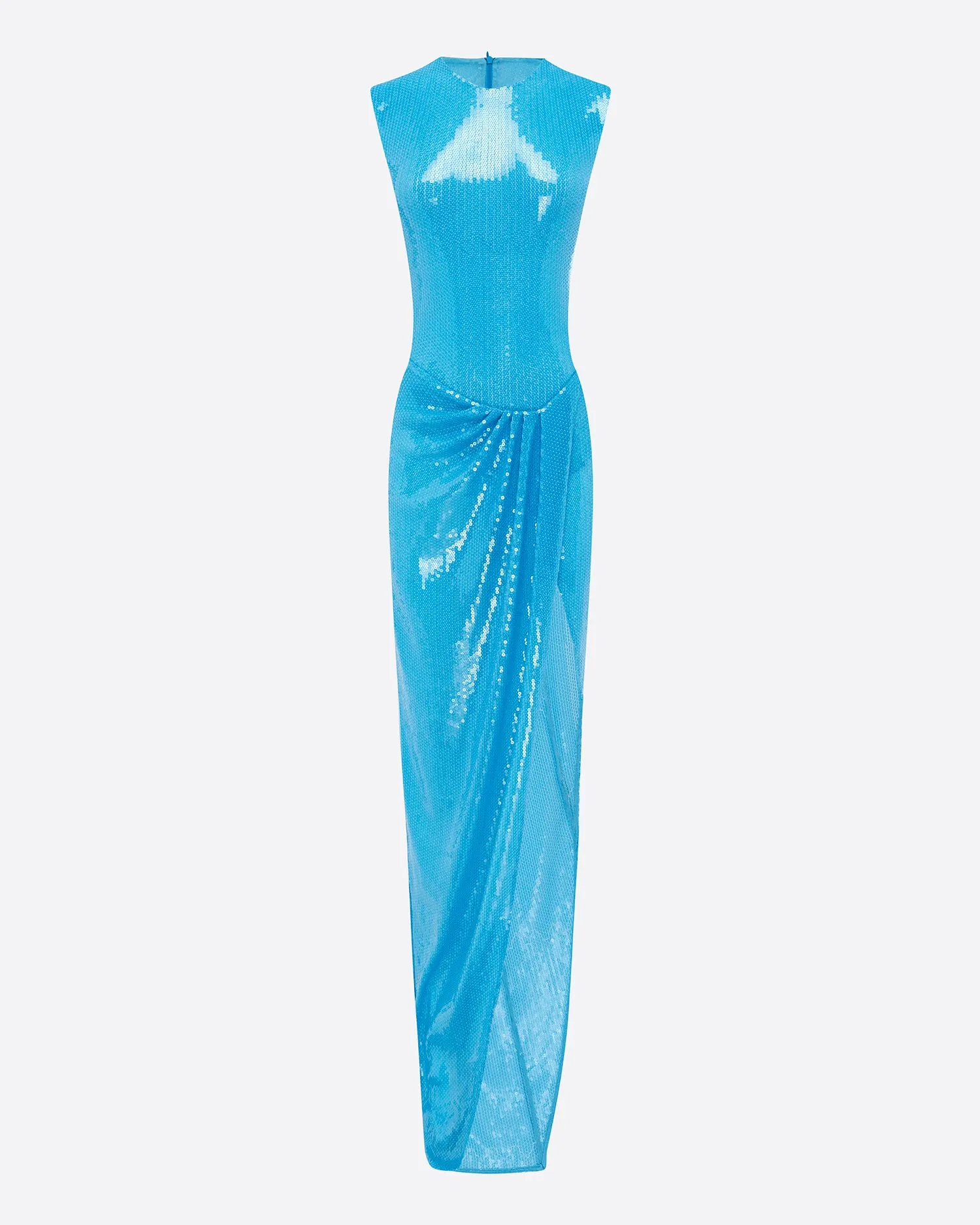 Sleeveless Asymmetric Wrap Gown in Sequin sold by Alex Perry product image thumbnail 3