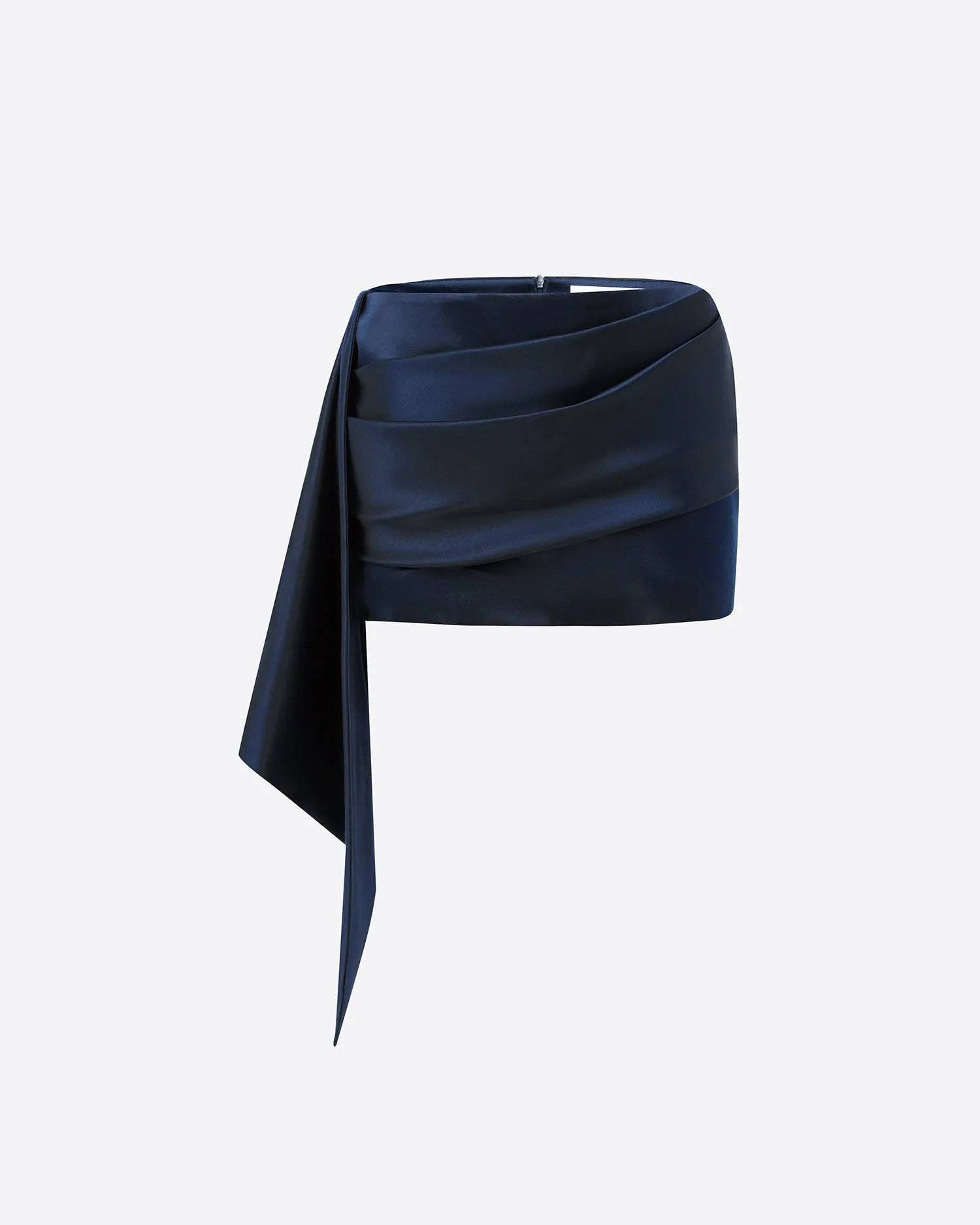 Low Rise Draped Mini Skirt in Duchess Satin sold by Alex Perry product image thumbnail 4