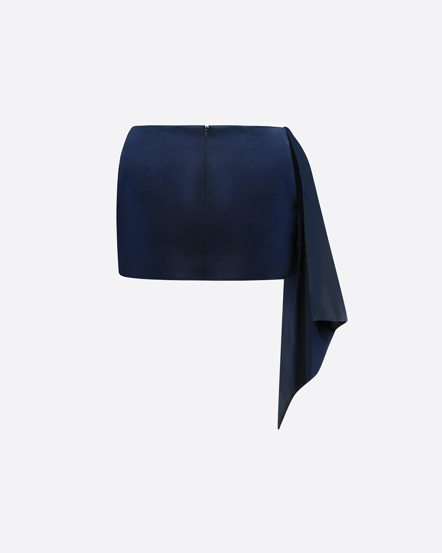 Low Rise Draped Mini Skirt in Duchess Satin sold by Alex Perry product image thumbnail 3