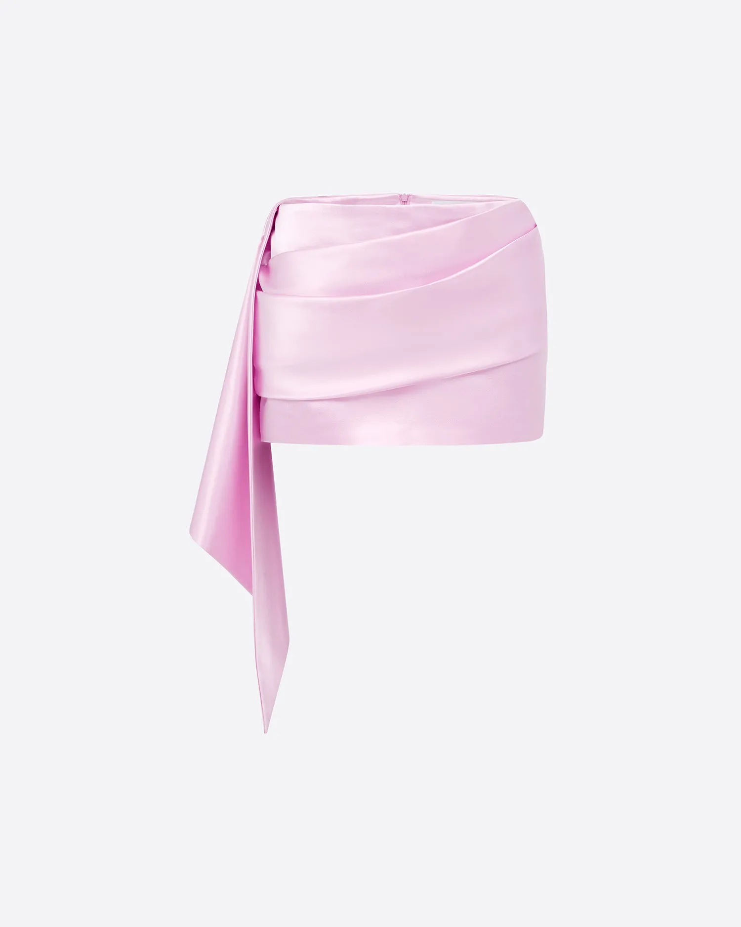 Low Rise Draped Mini Skirt in Duchess Satin sold by Alex Perry product image thumbnail 4