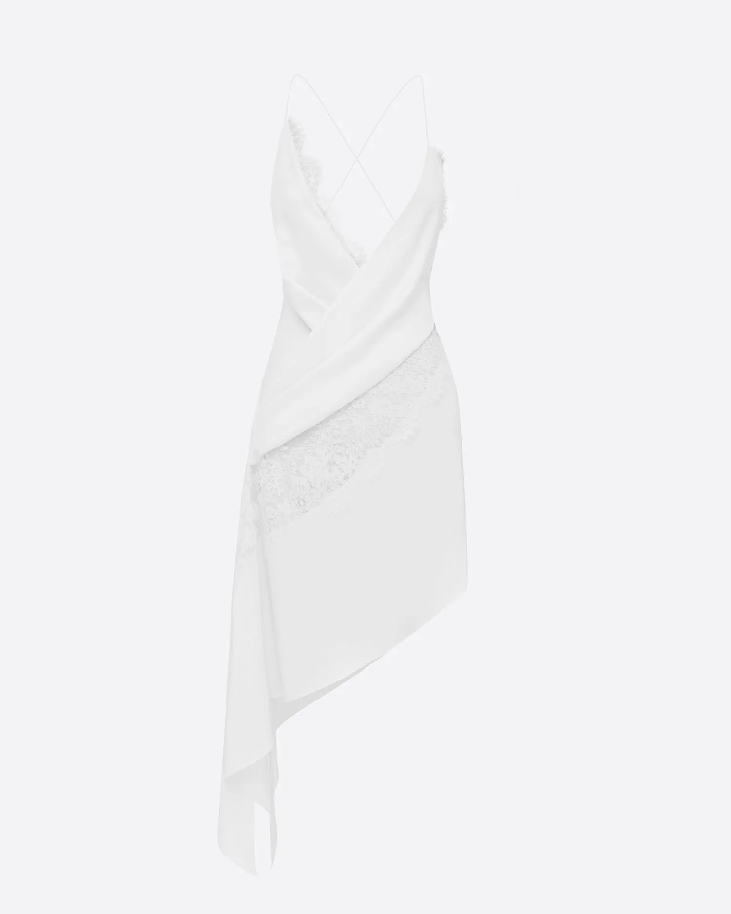 Bikini Wrap Asymmetric Dress in Satin Crepe sold by Alex Perry product image thumbnail 4