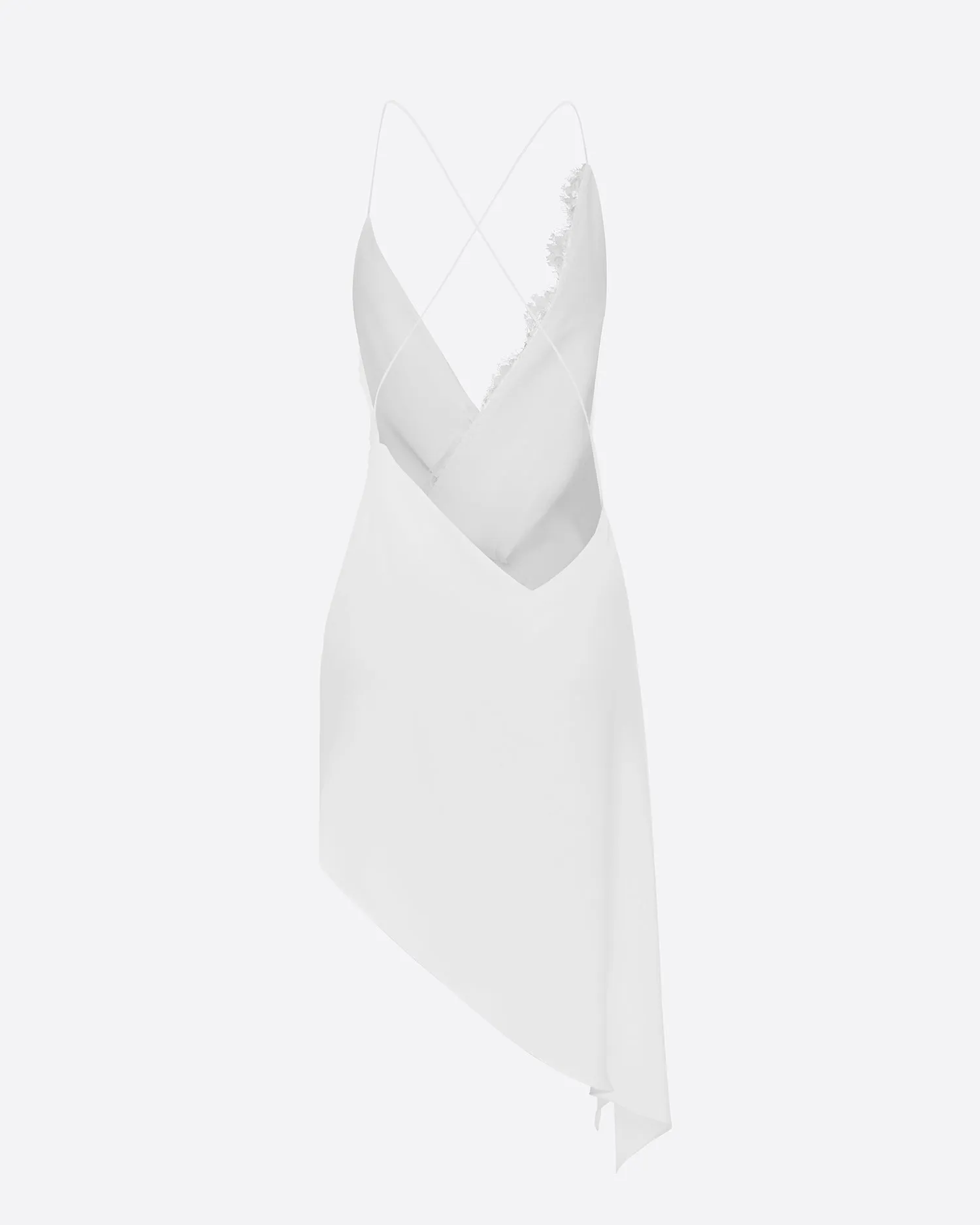 Bikini Wrap Asymmetric Dress in Satin Crepe sold by Alex Perry product image thumbnail 3