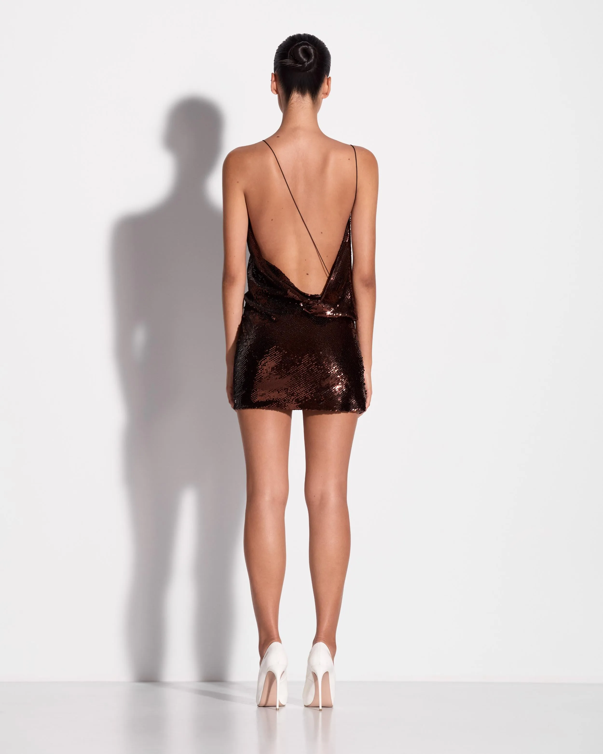 Draped Mini Dress in Sequin Mesh sold by Alex Perry product image thumbnail 2