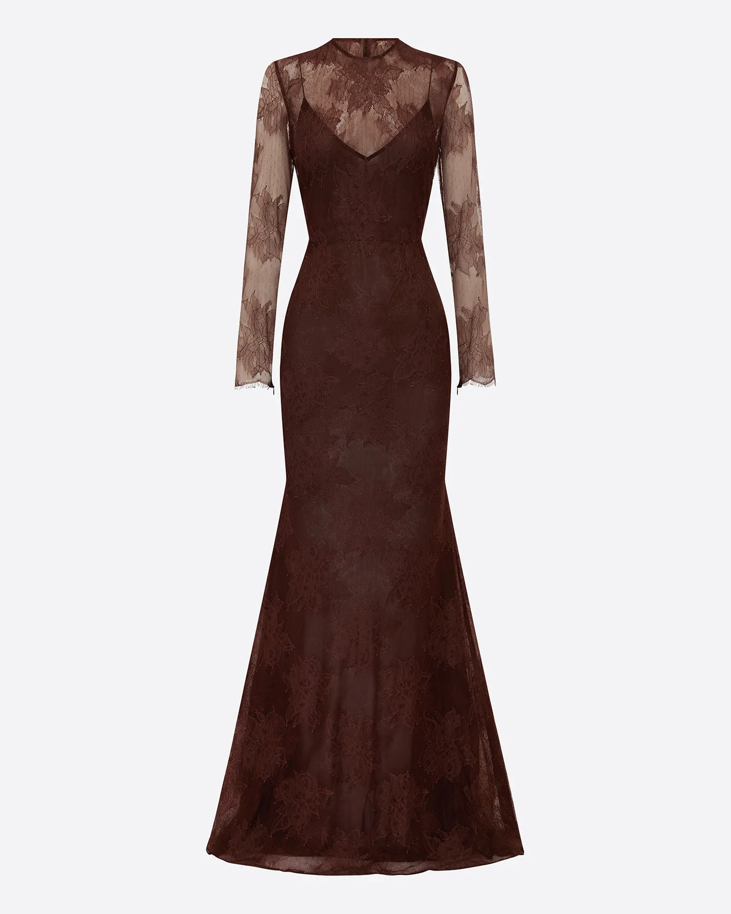Long Sleeve Gown in Lace sold by Alex Perry product image thumbnail 3