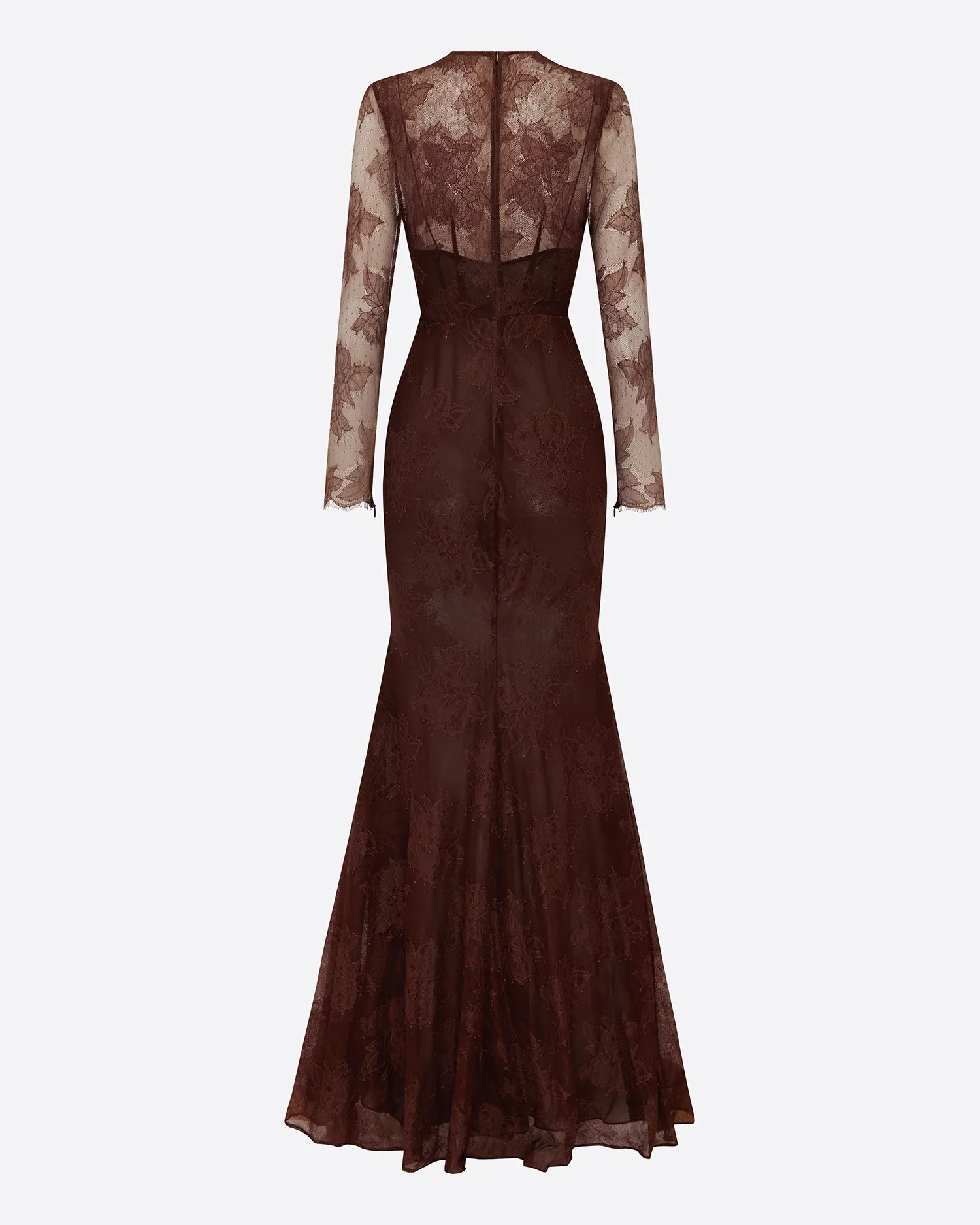 Long Sleeve Gown in Lace sold by Alex Perry product image thumbnail 4