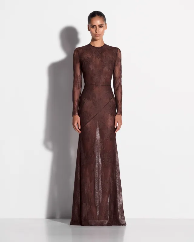 Long Sleeve Gown in Lace made by Alex Perry