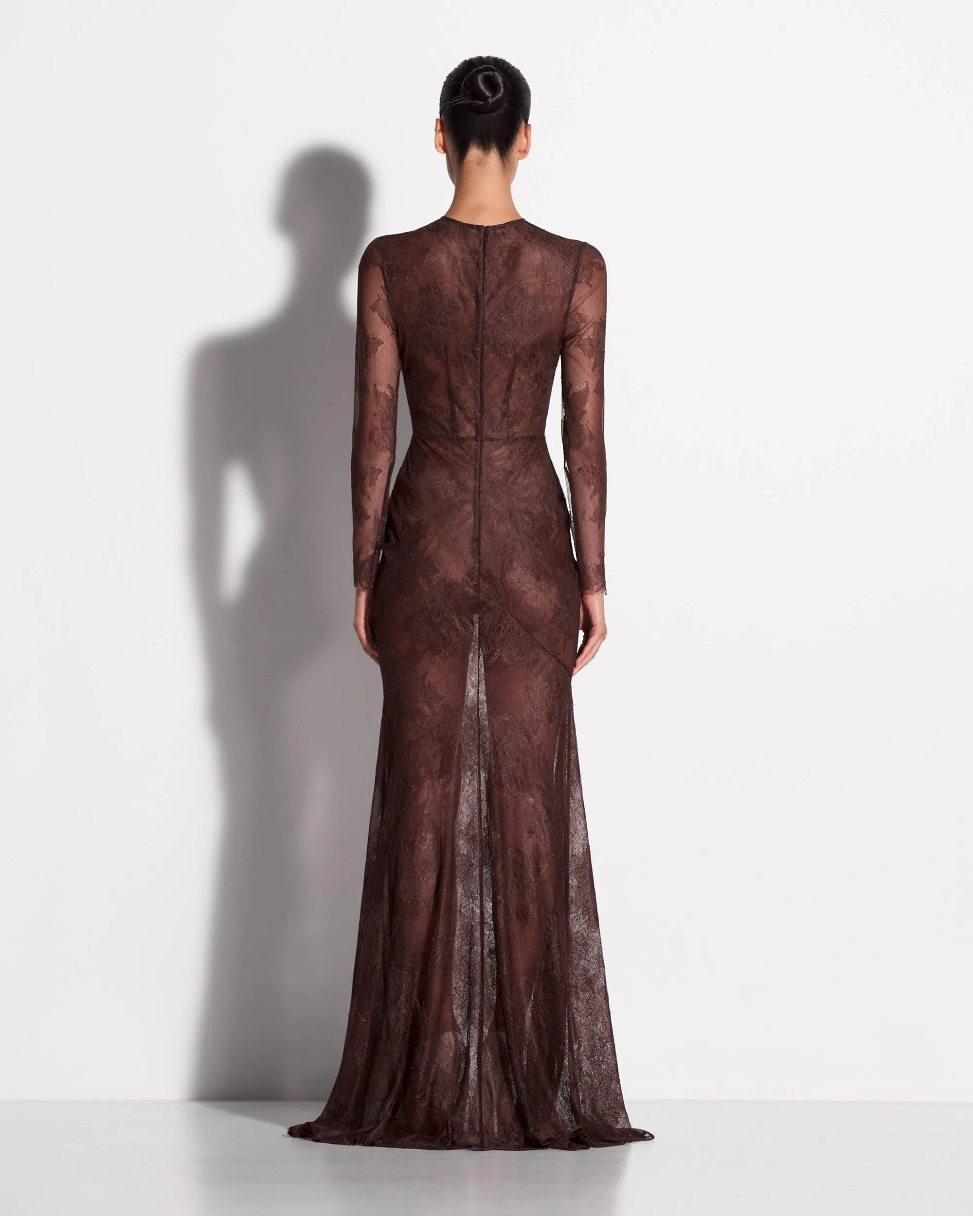 Long Sleeve Gown in Lace sold by Alex Perry product image thumbnail 2