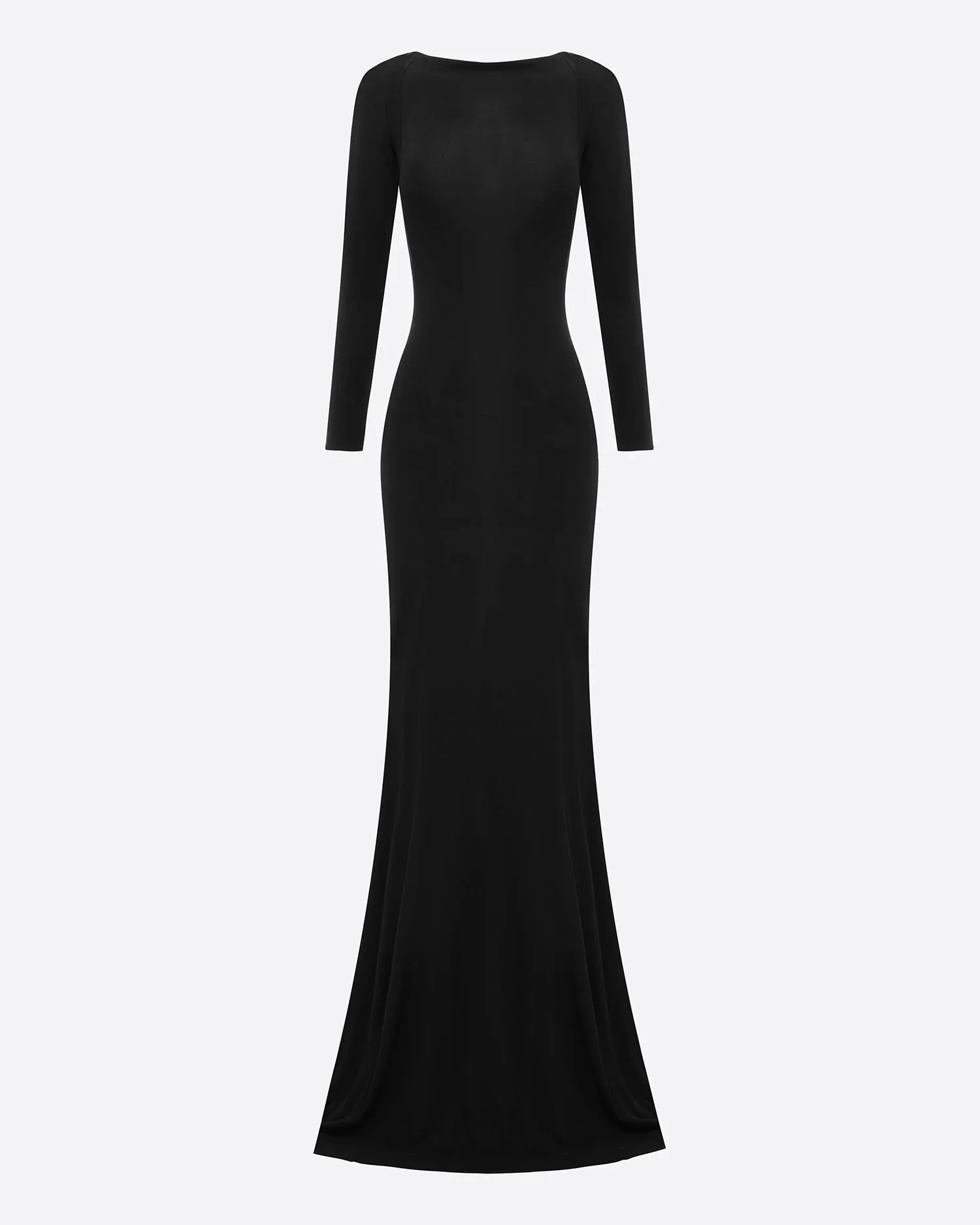 Long Sleeve Open Back Gown in Dry Jersey sold by Alex Perry product image thumbnail 3