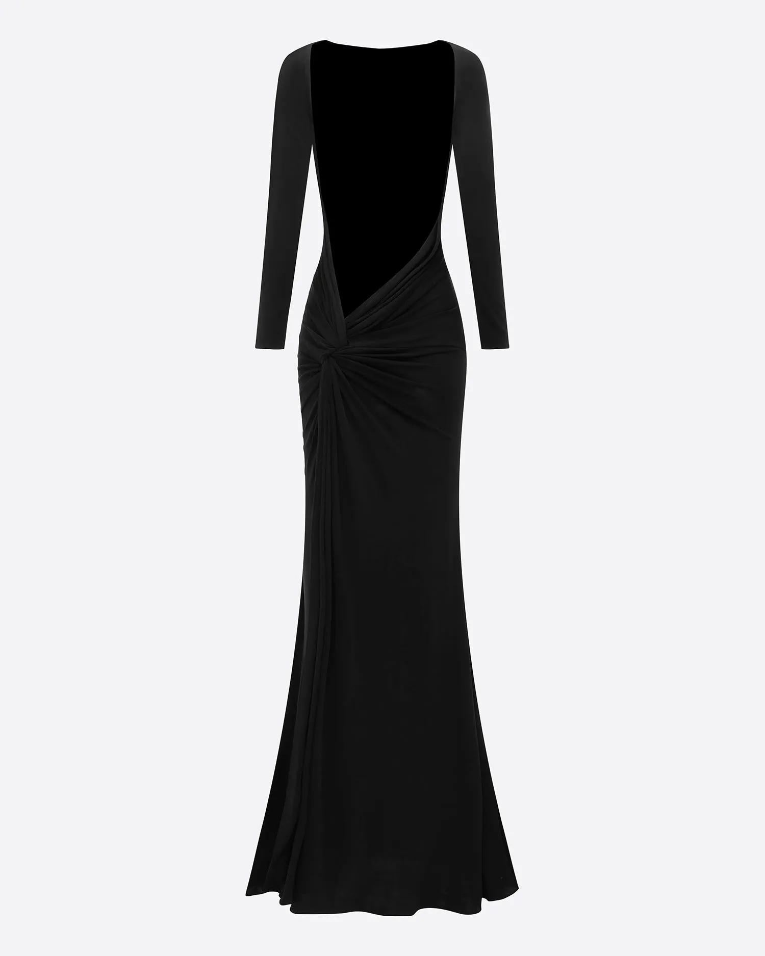 Long Sleeve Open Back Gown in Dry Jersey sold by Alex Perry product image thumbnail 4