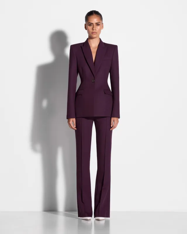 Single Breasted Contour Blazer in Wool Suiting made by Alex Perry