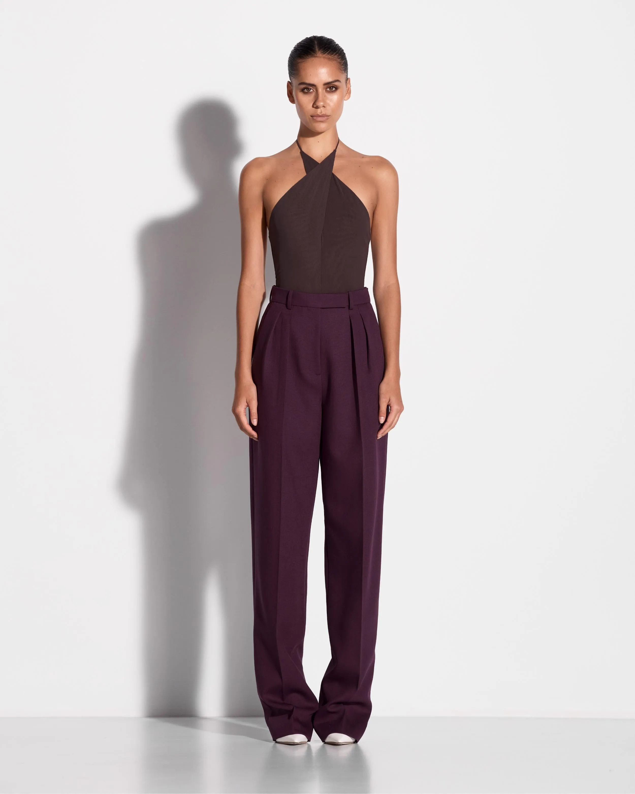 Tapered Trouser in Wool Suiting sold by Alex Perry