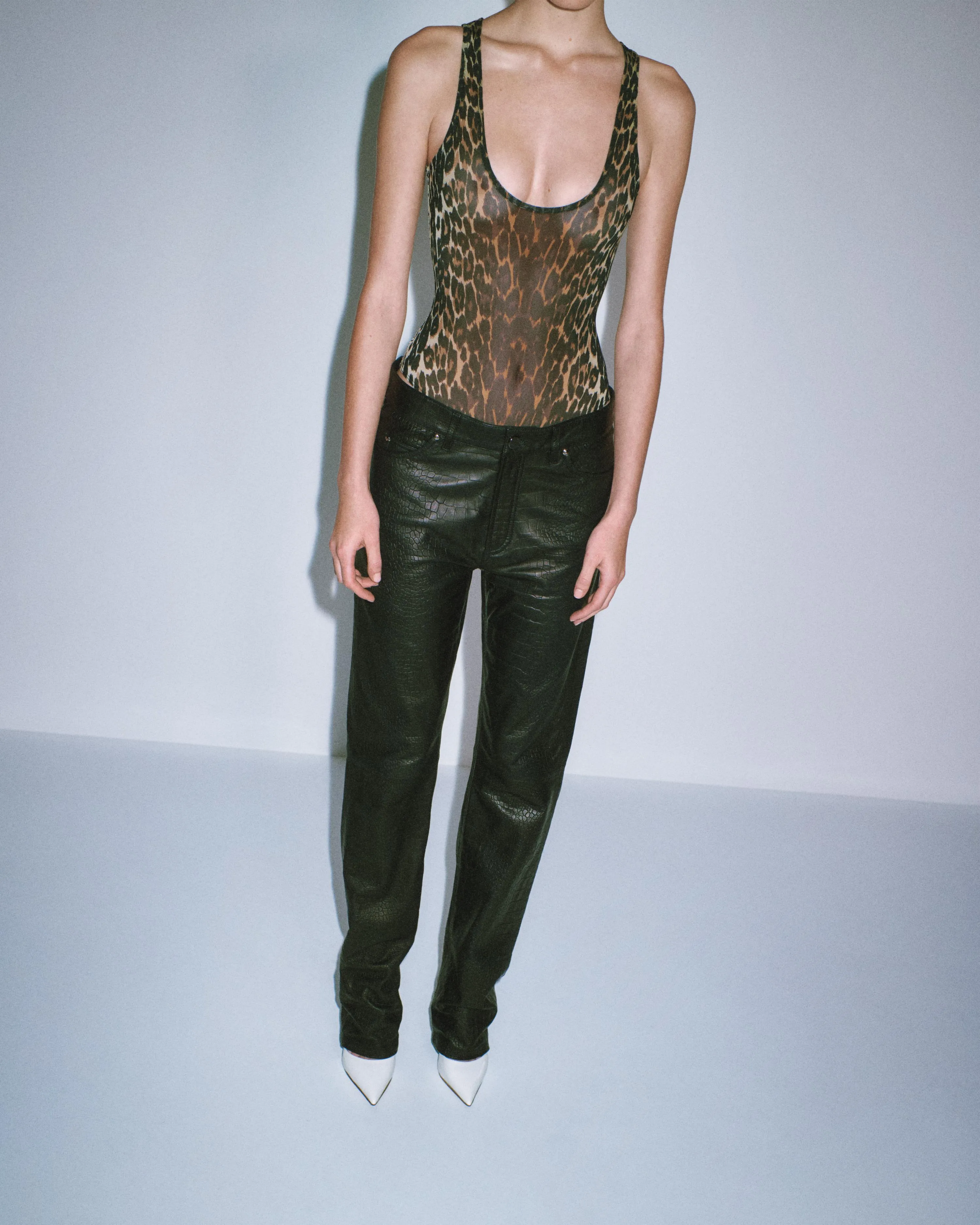 Singlet Bodysuit in Stretch Mesh sold by Alex Perry product image thumbnail 5