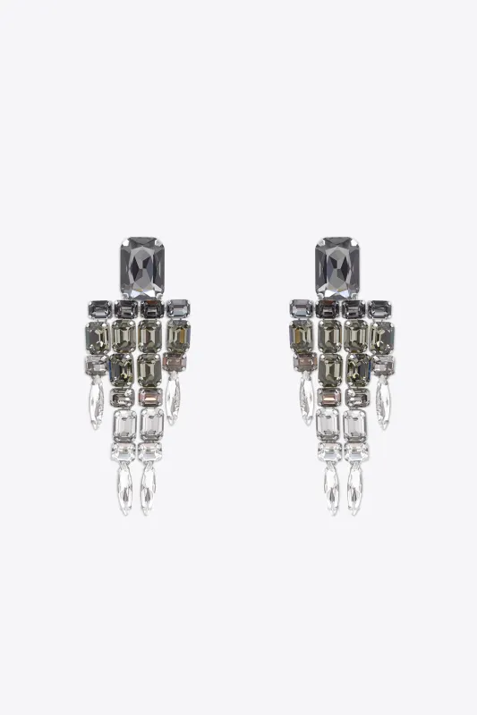 Ombre Crystal Chandelier Earrings made by AREA NYC