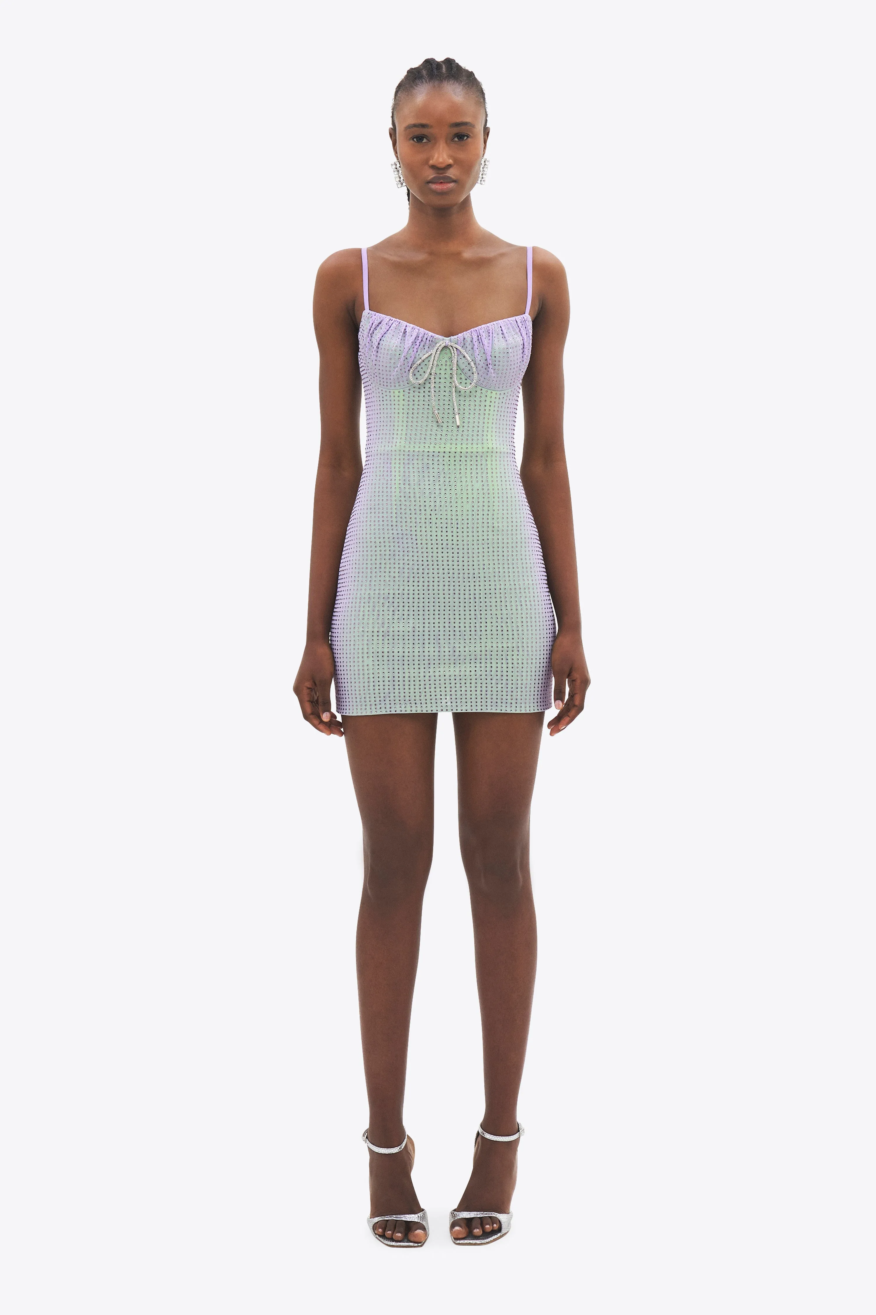 Crystal Hotfix Mini Dress sold by AREA NYC product image thumbnail 4