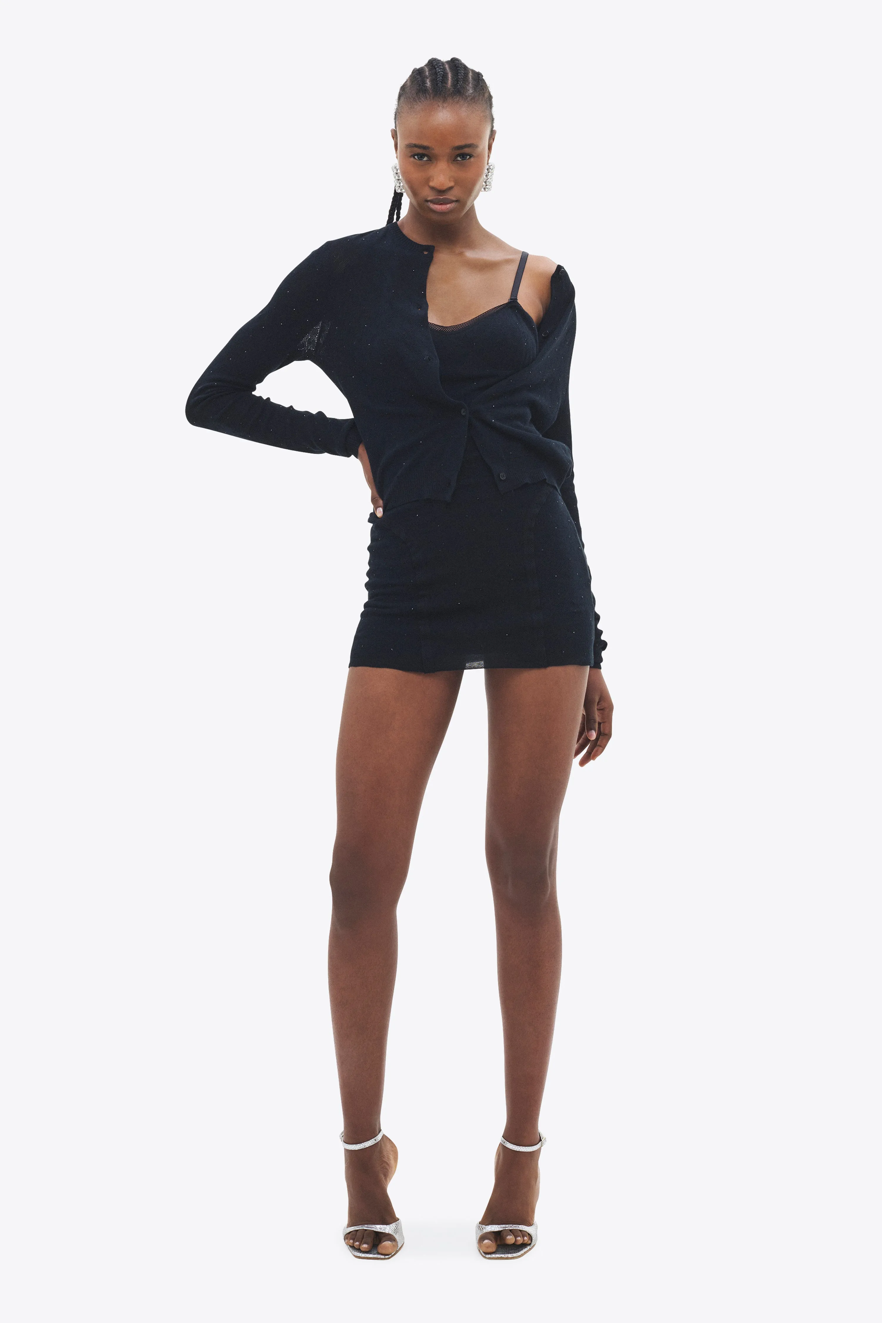 Girly Rib Knit Cardigan sold by AREA NYC product image thumbnail 2