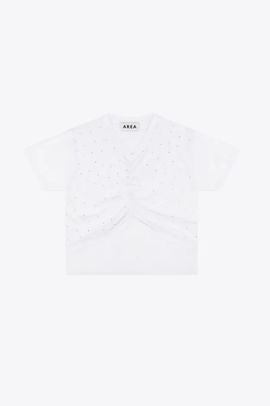 Girly Rib Knit Short Sleeve Top made by AREA NYC